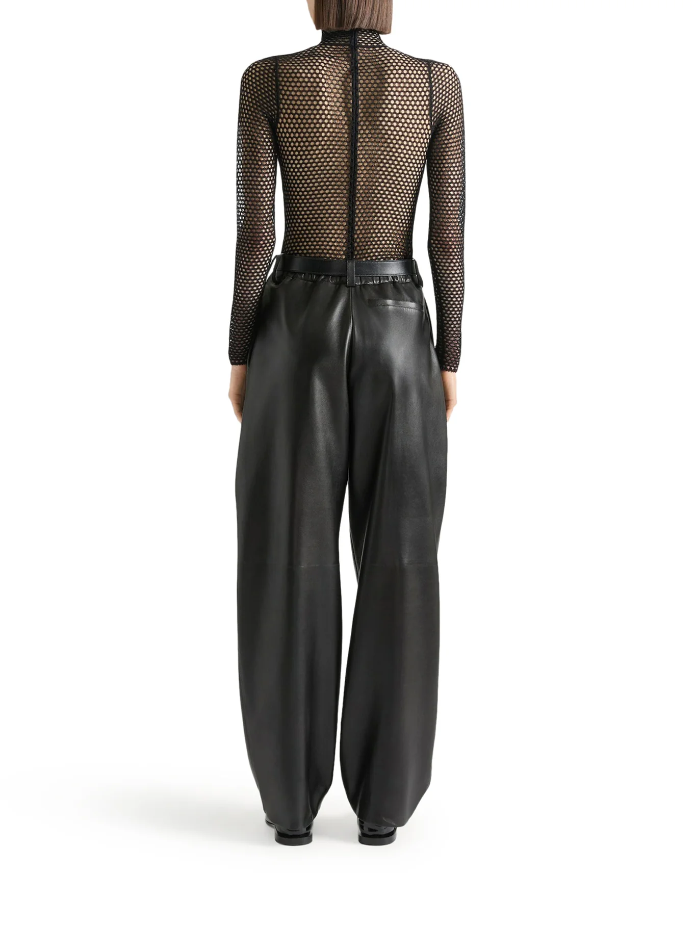 MESH BODYSUIT WITH EMBROIDERED LOGO - Image 3