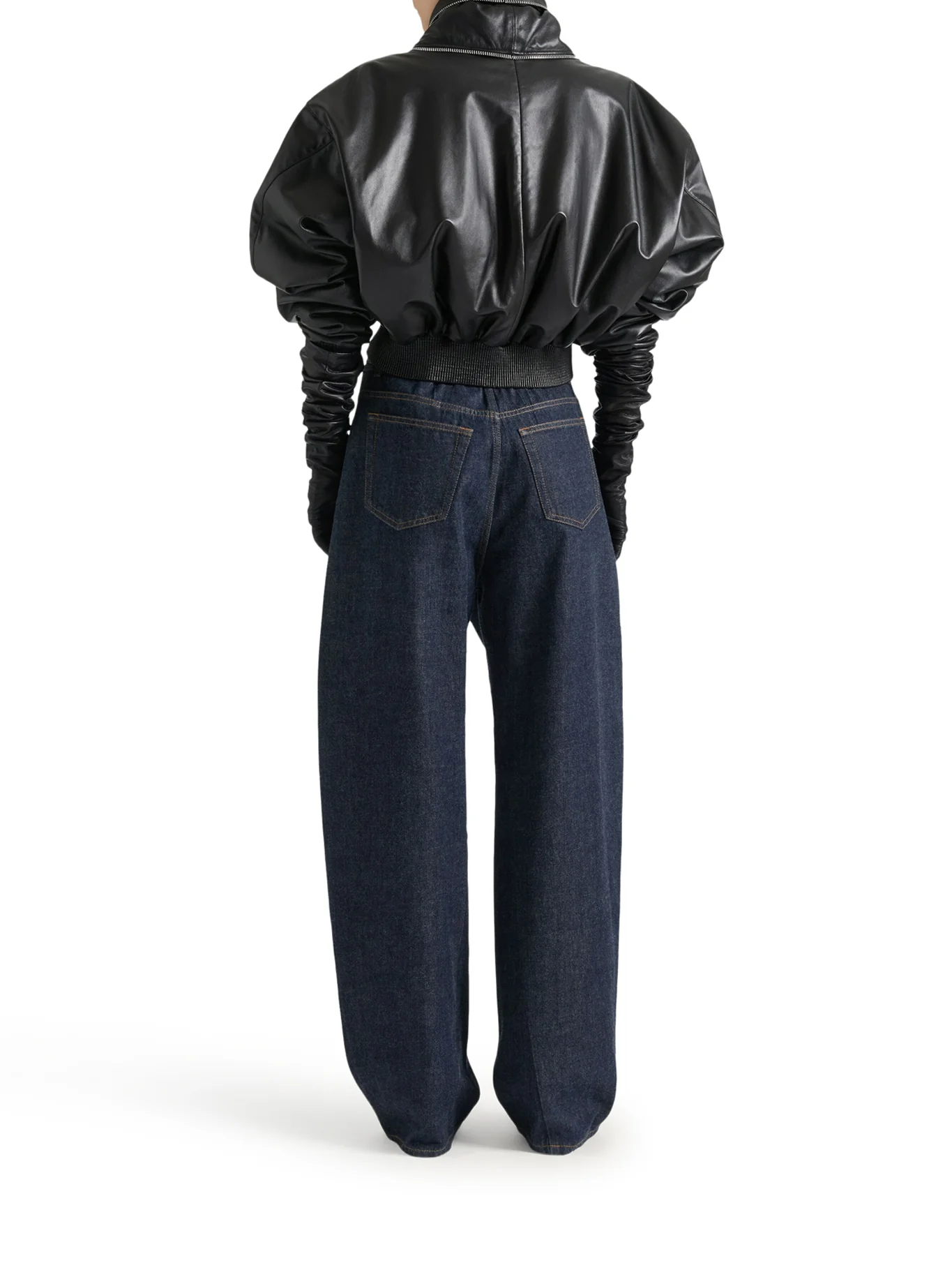 NAPPA BOMBER JACKET WITH SHAWL COLLAR AND ZIP - Image 3