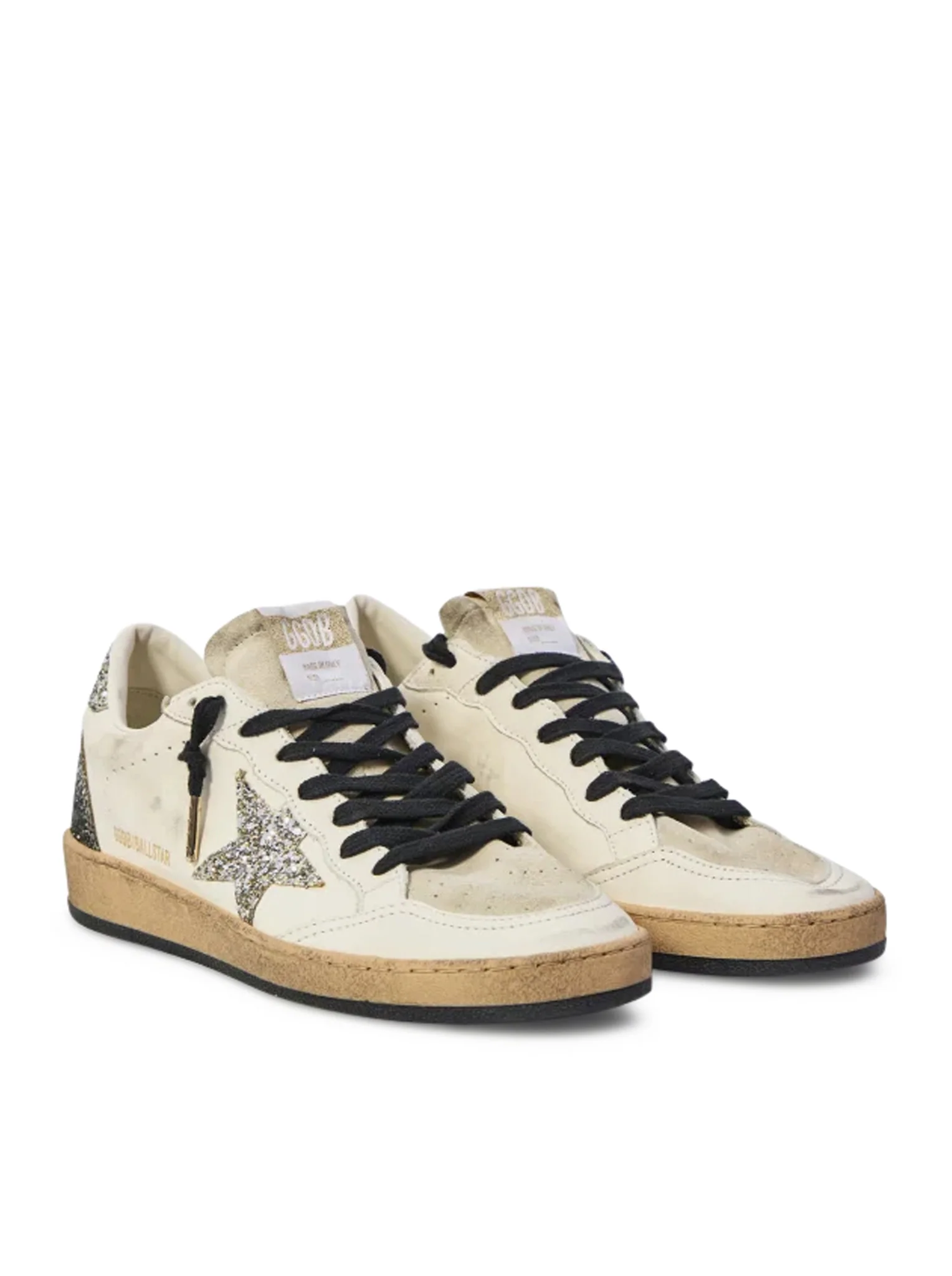 BALL-STAR SNEAKERS IN LEATHER AND GLITTER - Image 2