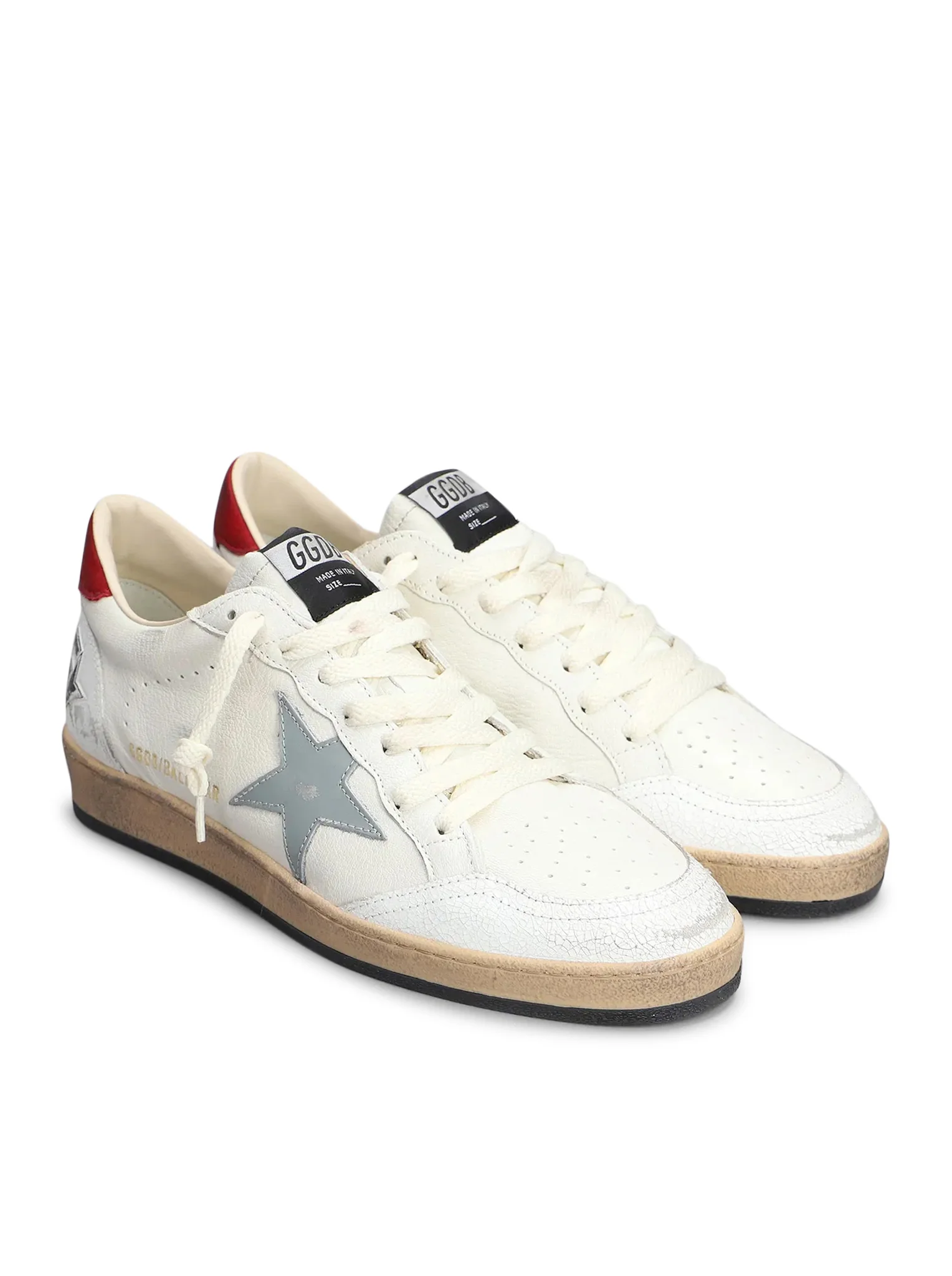 BALL-STAR SNEAKERS IN HAMMERED AND CRAQUELÉ LEATHER - Image 2