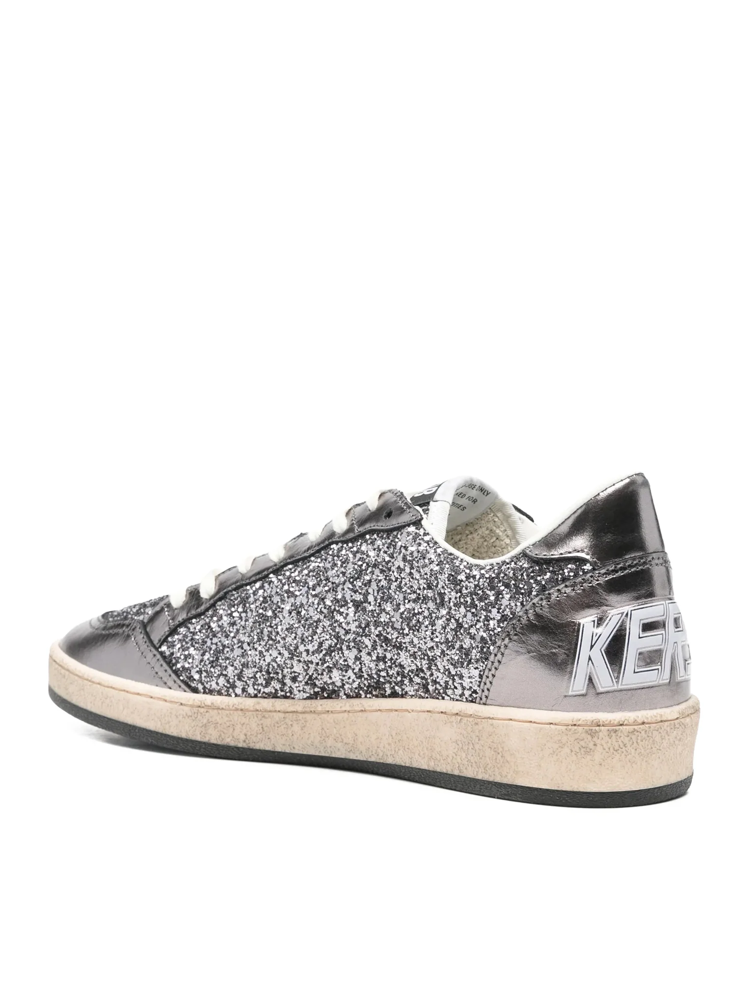 BALLSTAR SNEAKERS IN LAMINATED LEATHER AND GLITTER - Image 3