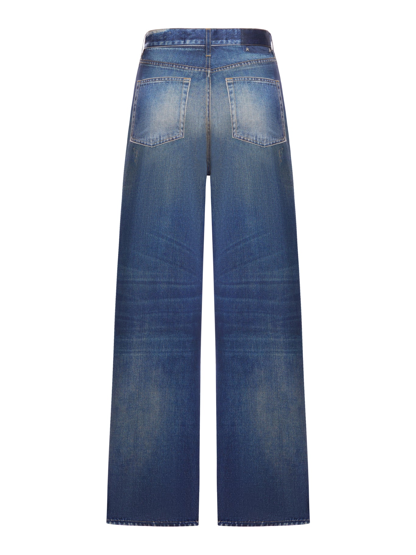 COTTON TROUSERS WITH DENIM PRINT - Image 2