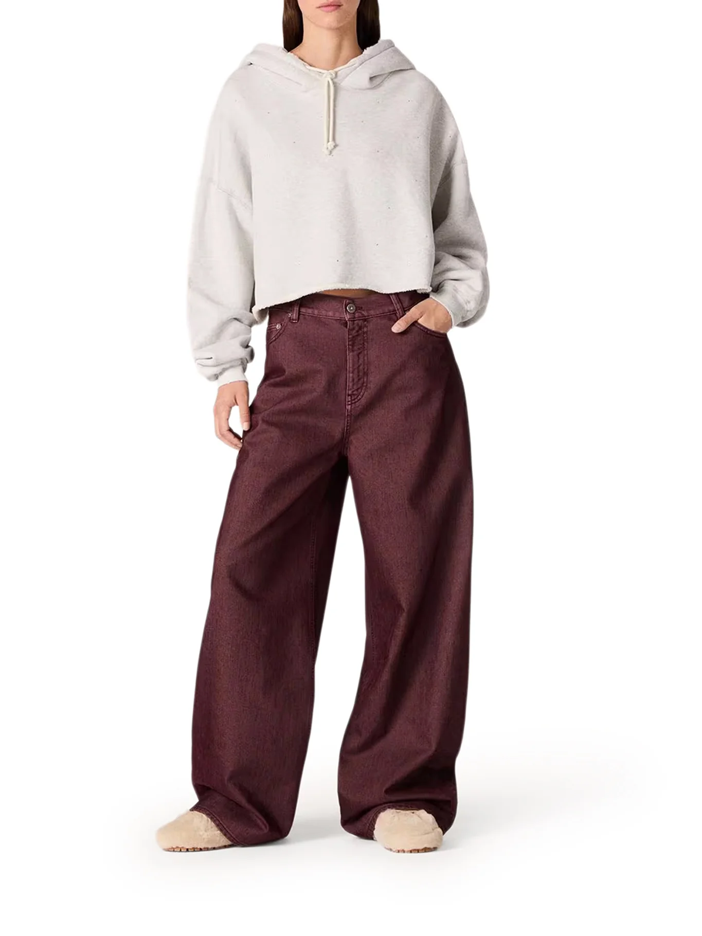 CROPPED HOODIE WITH MICRO APPLICATIONS - Image 2
