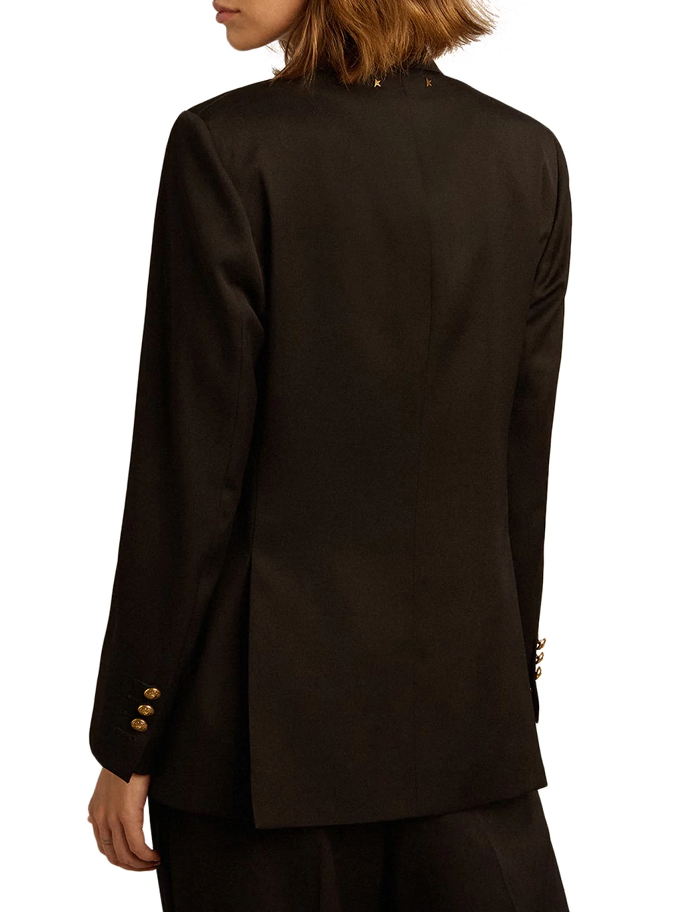 WOMEN`S DOUBLE BREASTED BLAZER IN BLACK - Image 4