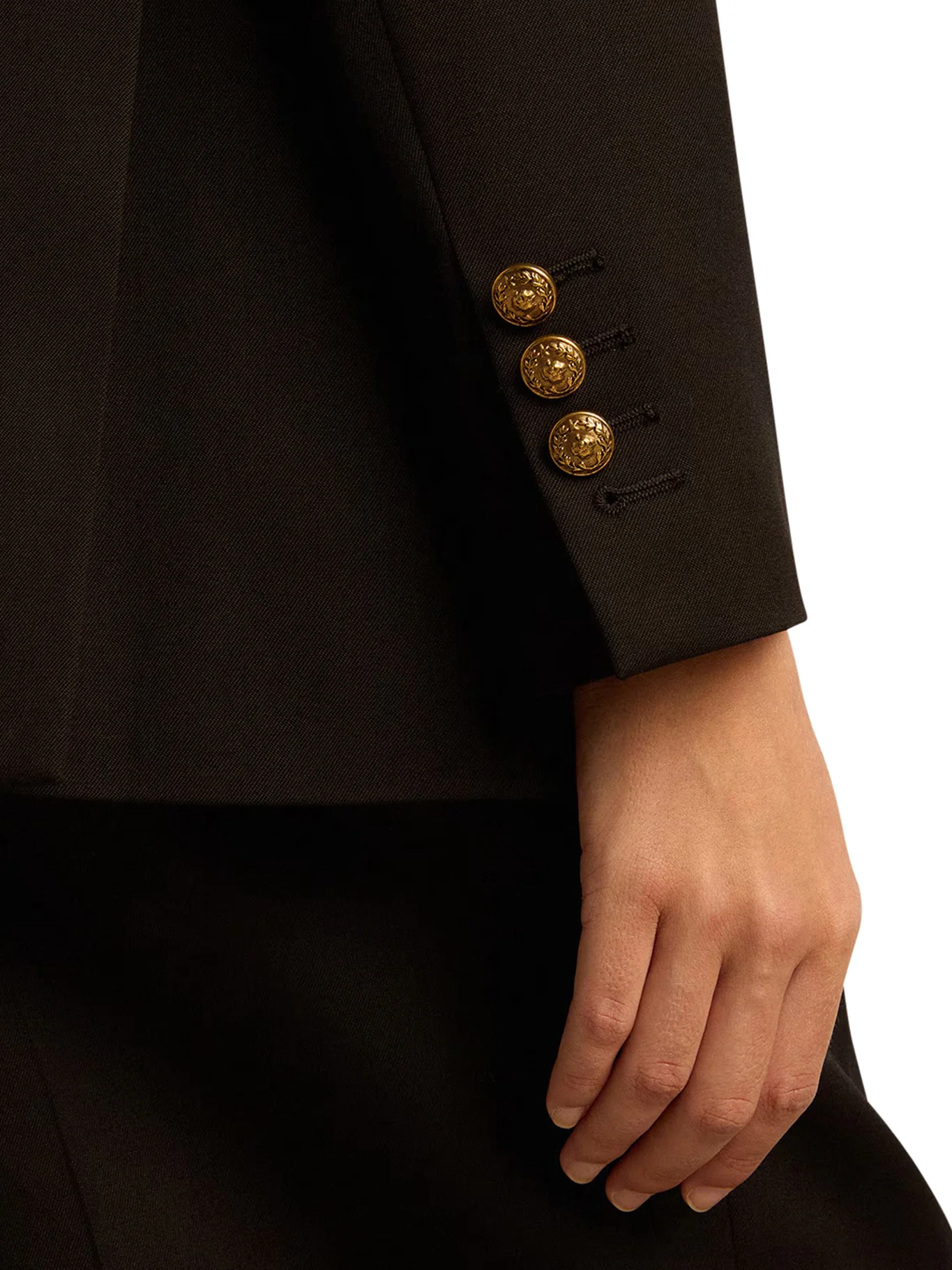 WOMEN`S DOUBLE BREASTED BLAZER IN BLACK - Image 5