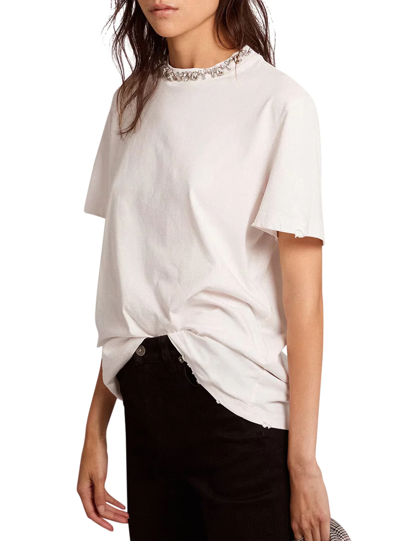 COTTON T-SHIRT WITH CRYSTALS - Image 2