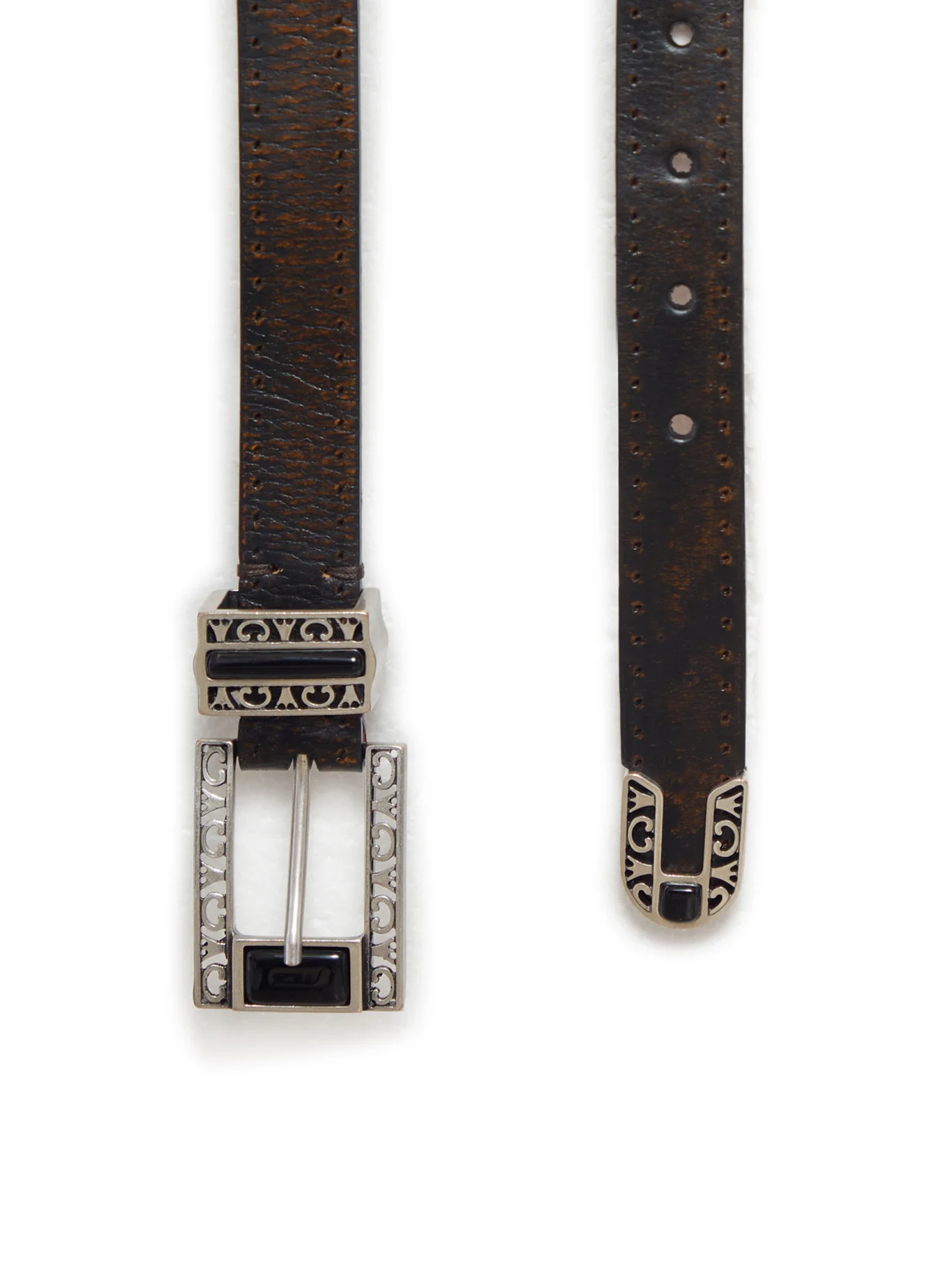 LEATHER BELT WITH DECORATED BUCKLE - Image 2