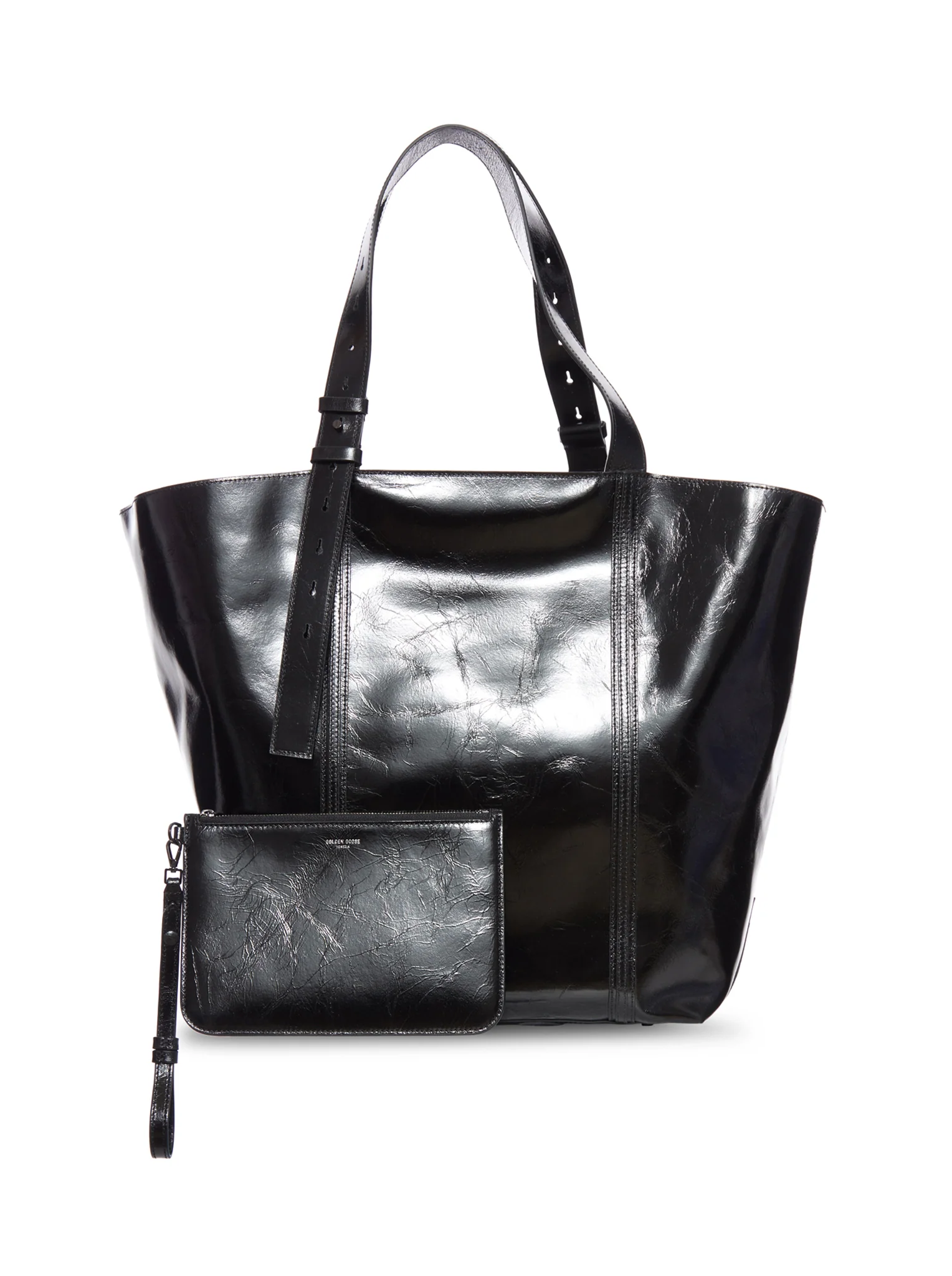 SHINY LEATHER TOTE BAG - Image 4
