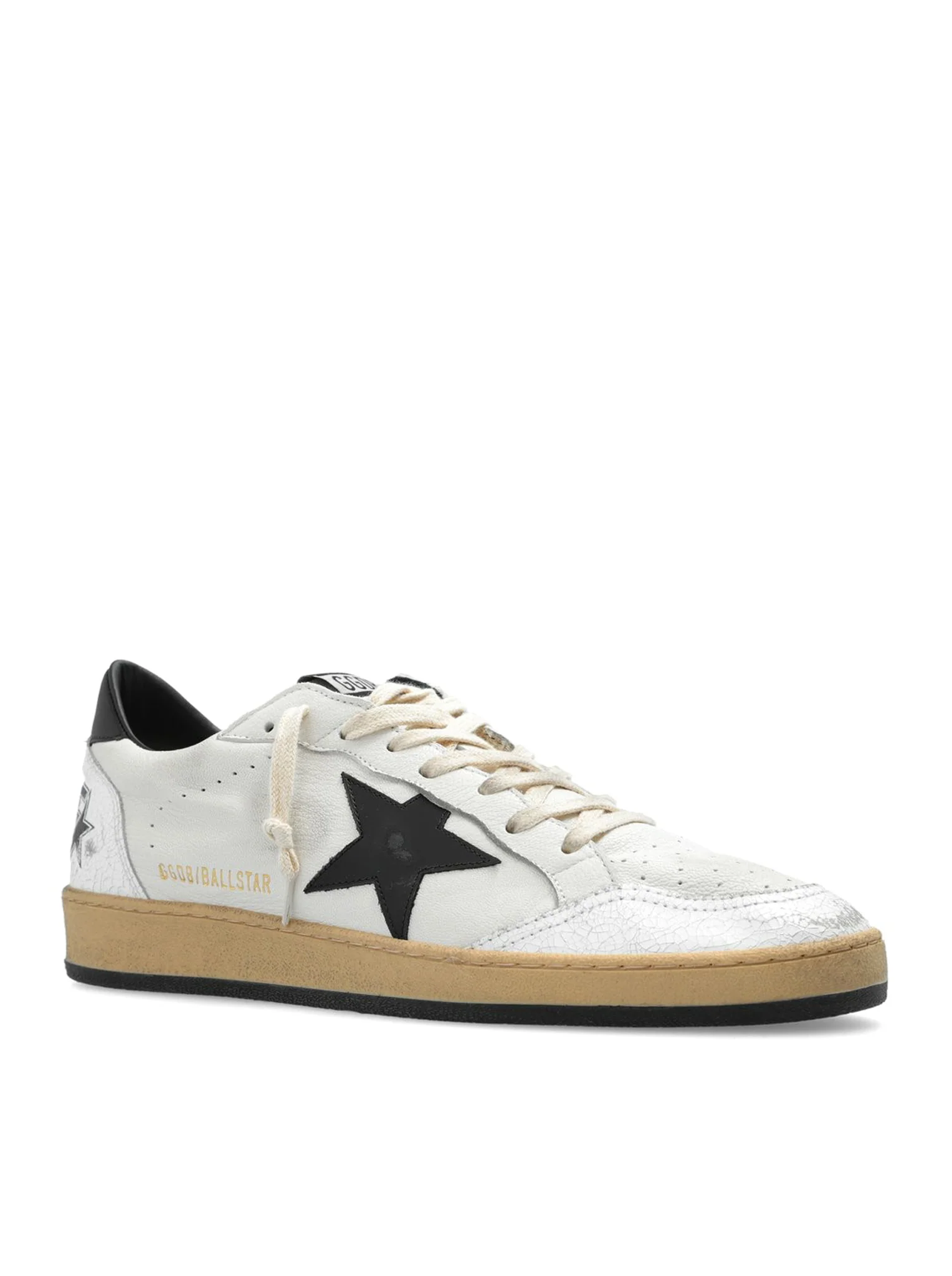 BALL-STAR SNEAKERS IN WHITE NAPPA WITH BLACK STAR - Image 2
