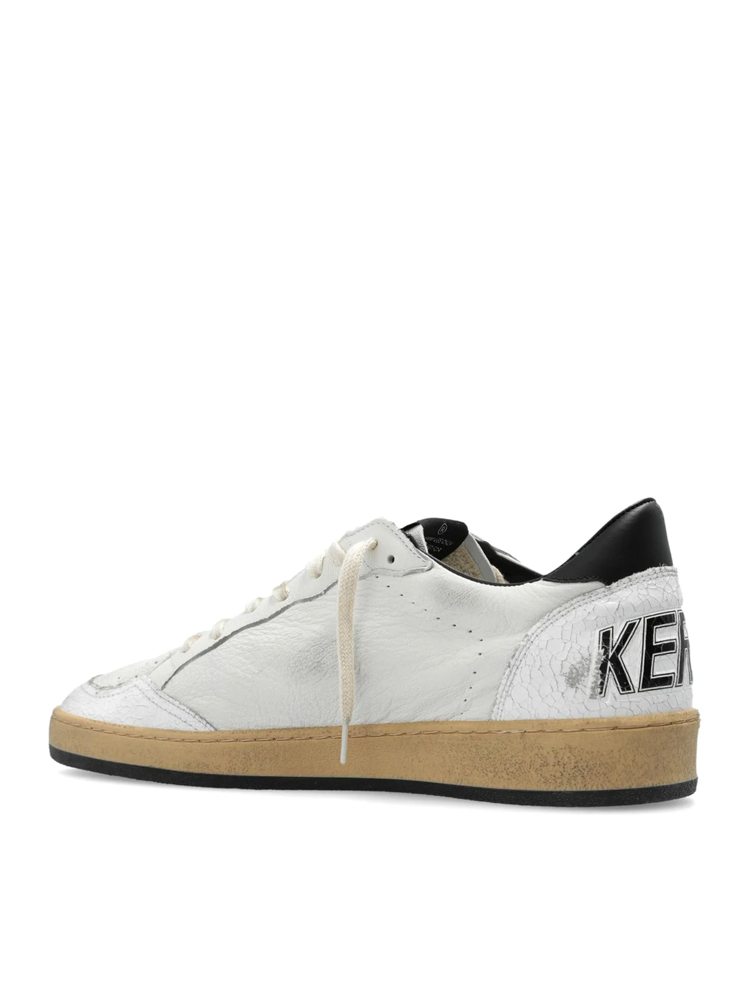 BALL-STAR SNEAKERS IN WHITE NAPPA WITH BLACK STAR - Image 3