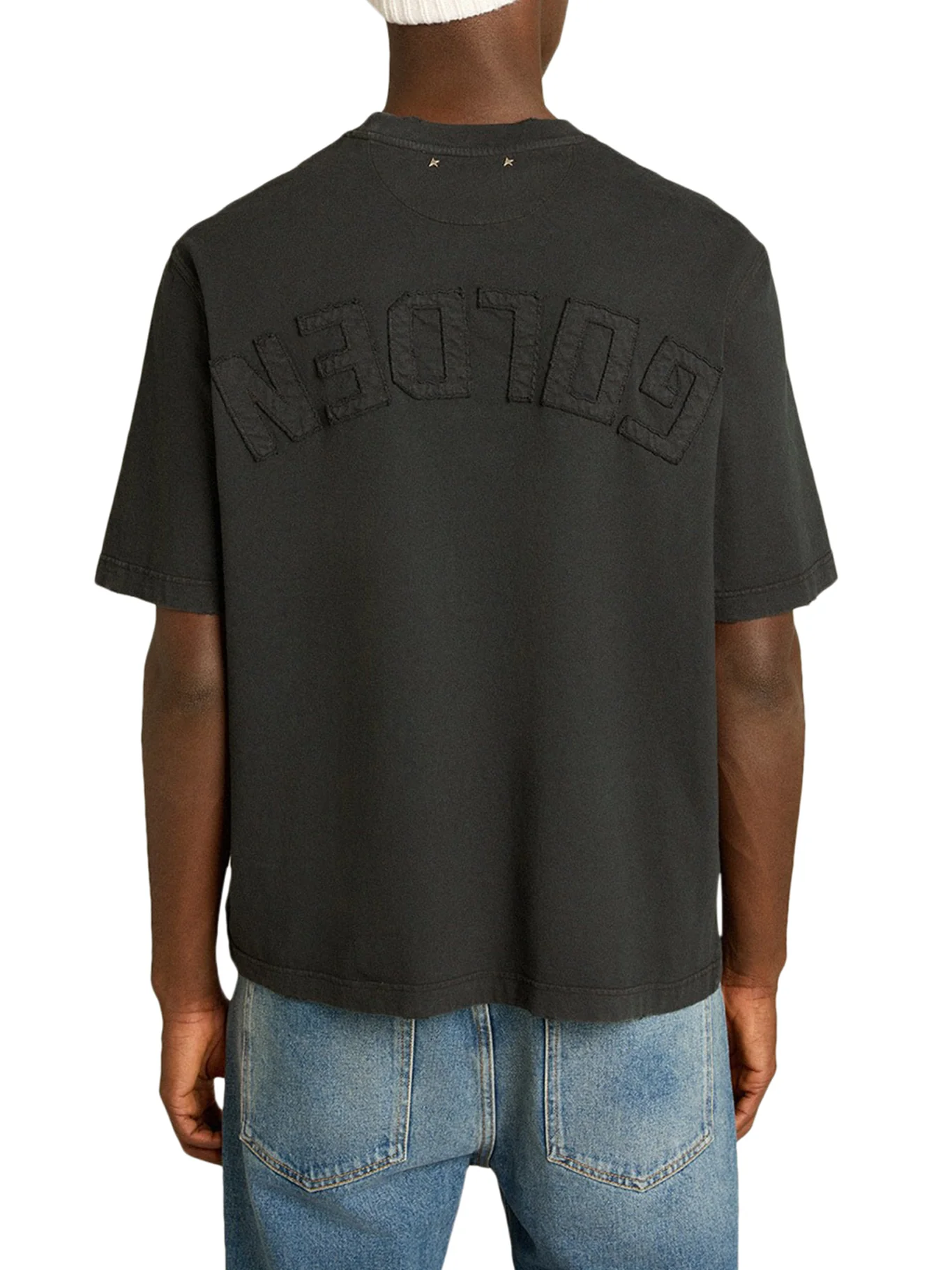 T-SHIRT WITH REVERSE LOGO ON THE BACK - Image 4