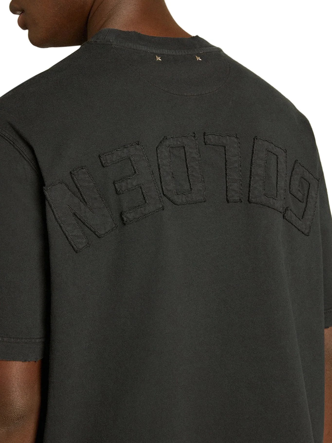 T-SHIRT WITH REVERSE LOGO ON THE BACK - Image 5