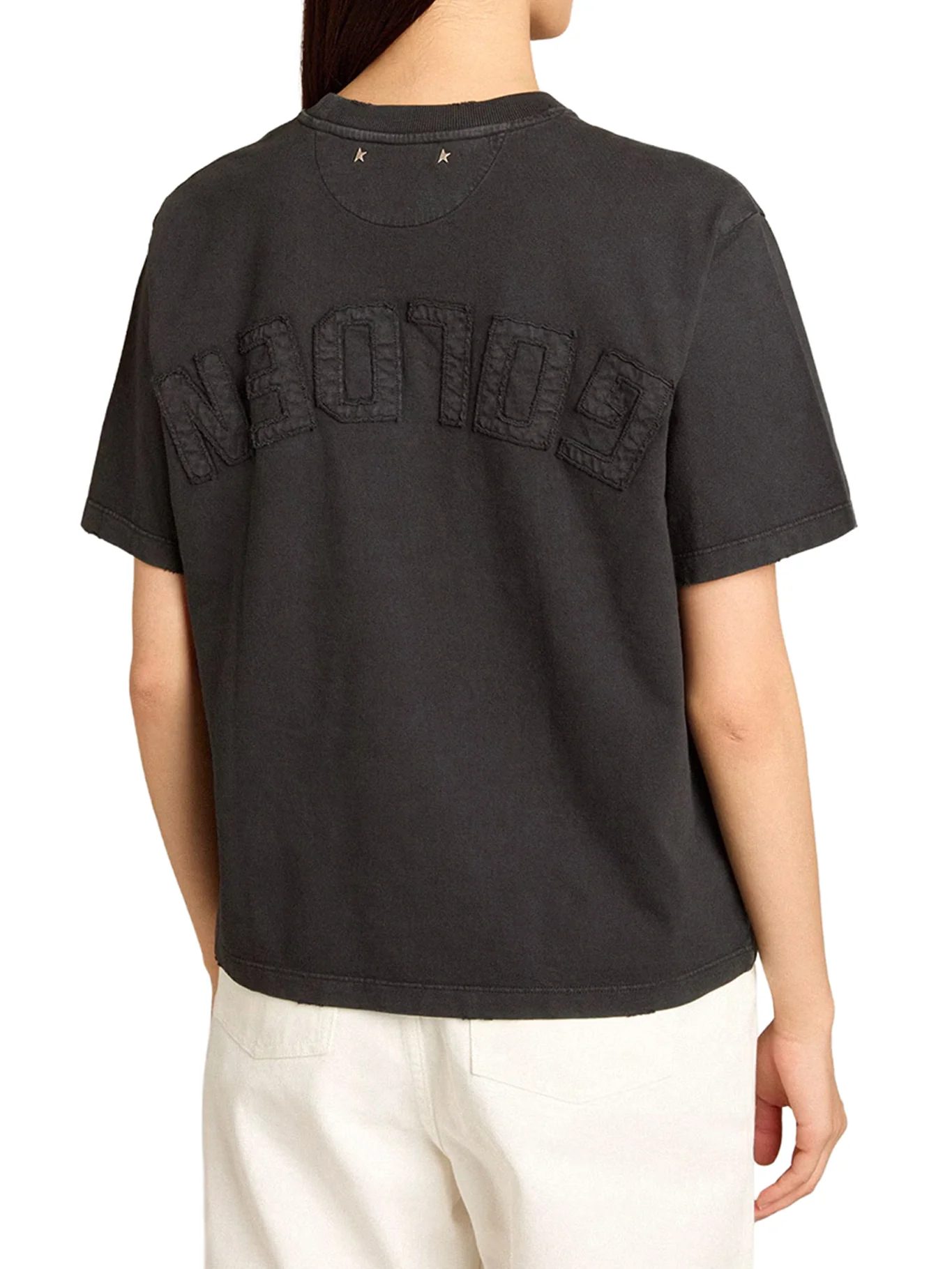 T-SHIRT WITH REVERSE LOGO ON THE BACK - Image 3