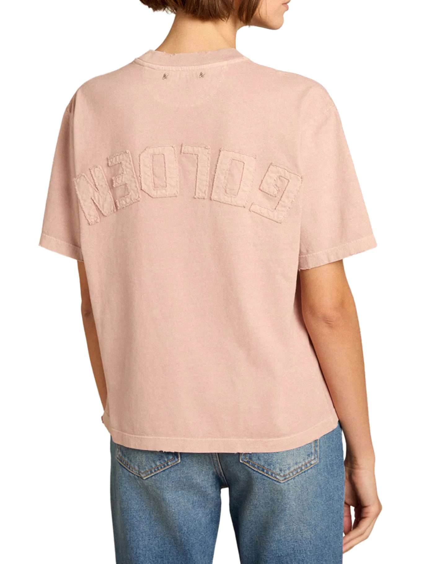 T-SHIRT WITH REVERSE LOGO ON THE BACK - Image 3