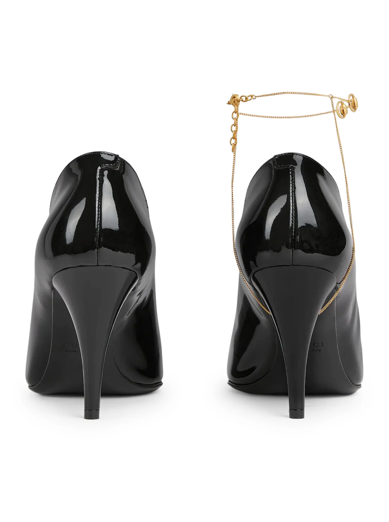 97 PATENT LEATHER SABOT WITH HEEL - Image 5