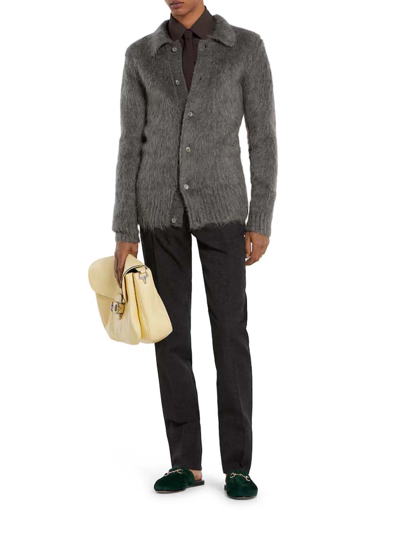 BRUSHED MOHAIR WOOL CARDIGAN - Image 2