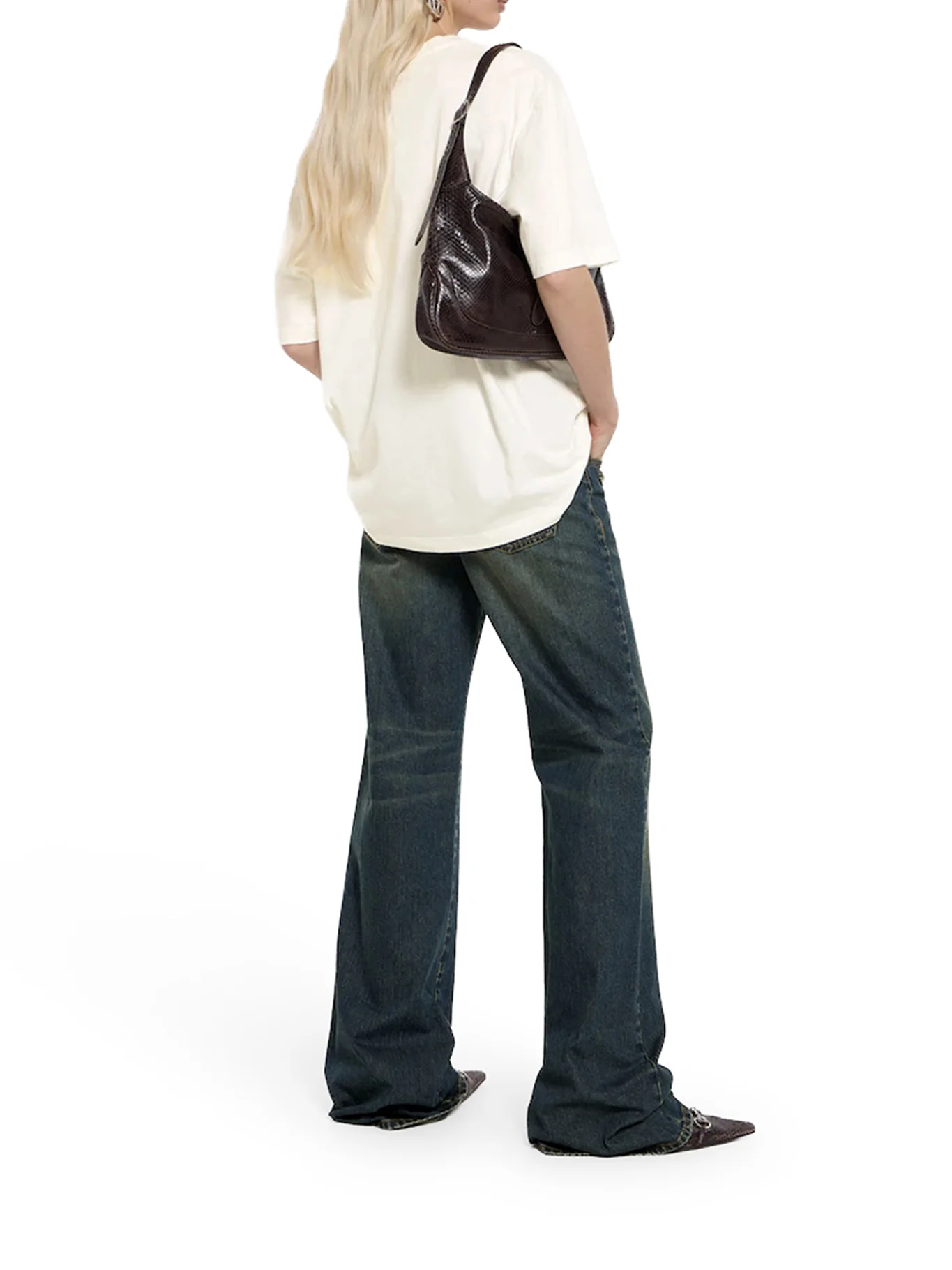 COTTON AND SILK JERSEY T-SHIRT WITH PRINT - Image 4