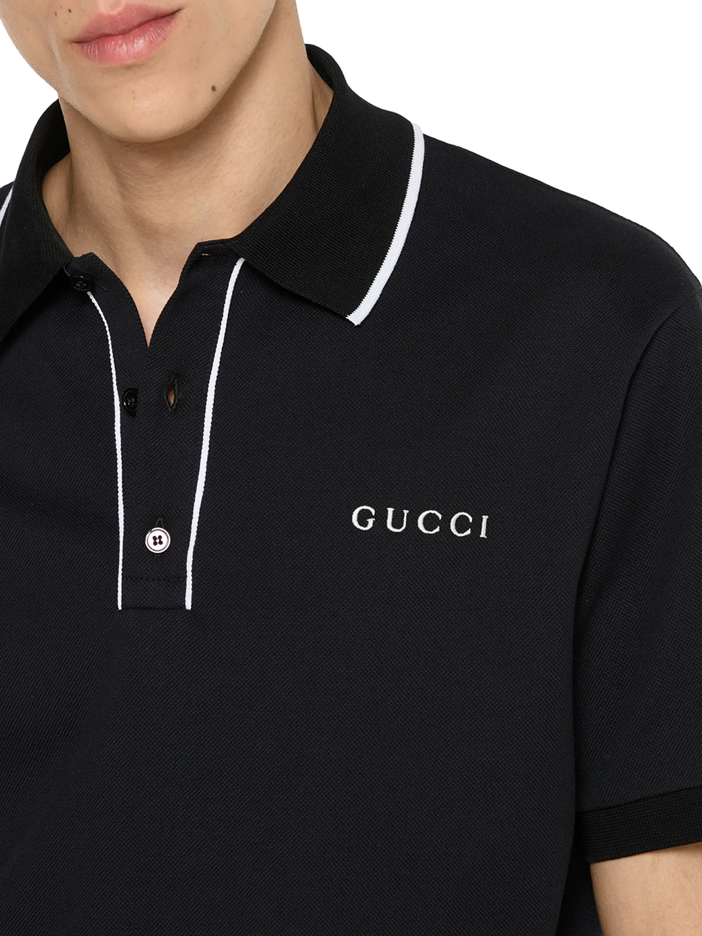 COTTON PIQUET POLO WITH EMBROIDERY - Image 5