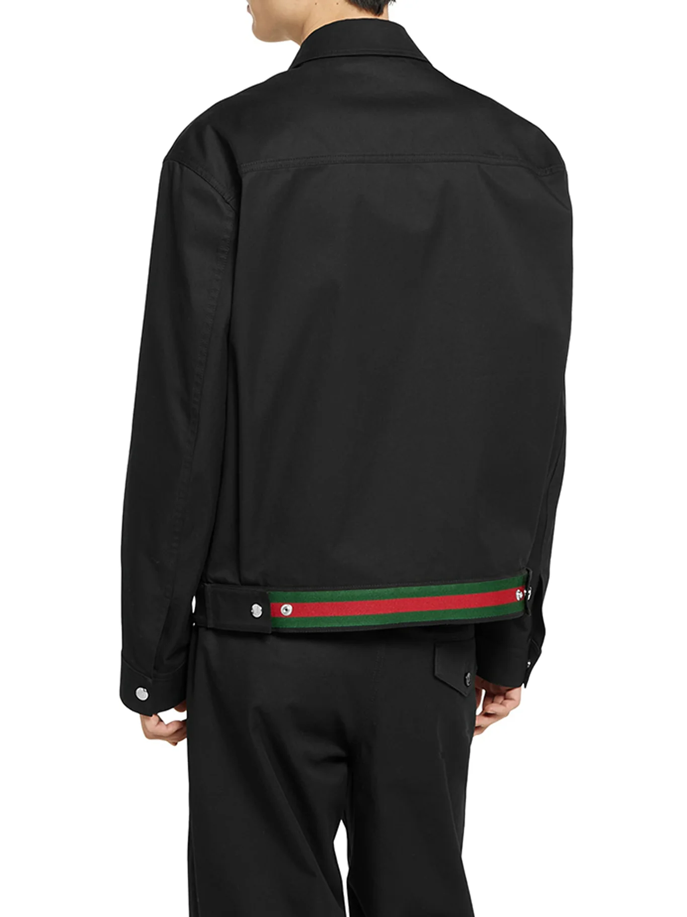 COTTON TWILL JACKET WITH WEB DETAIL - Image 4
