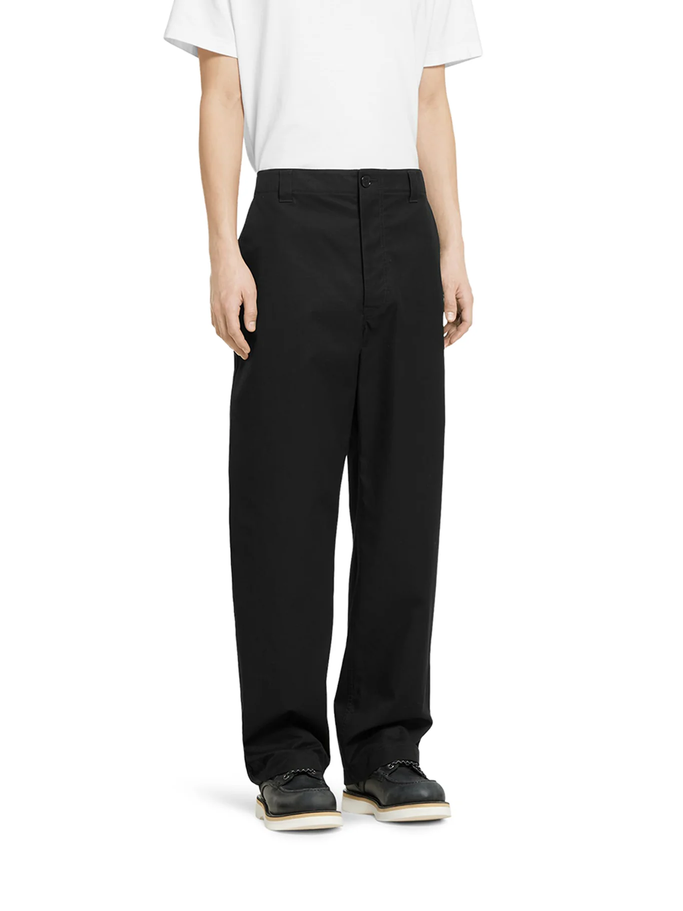 COTTON TWILL TROUSERS WITH WEB DETAIL - Image 3