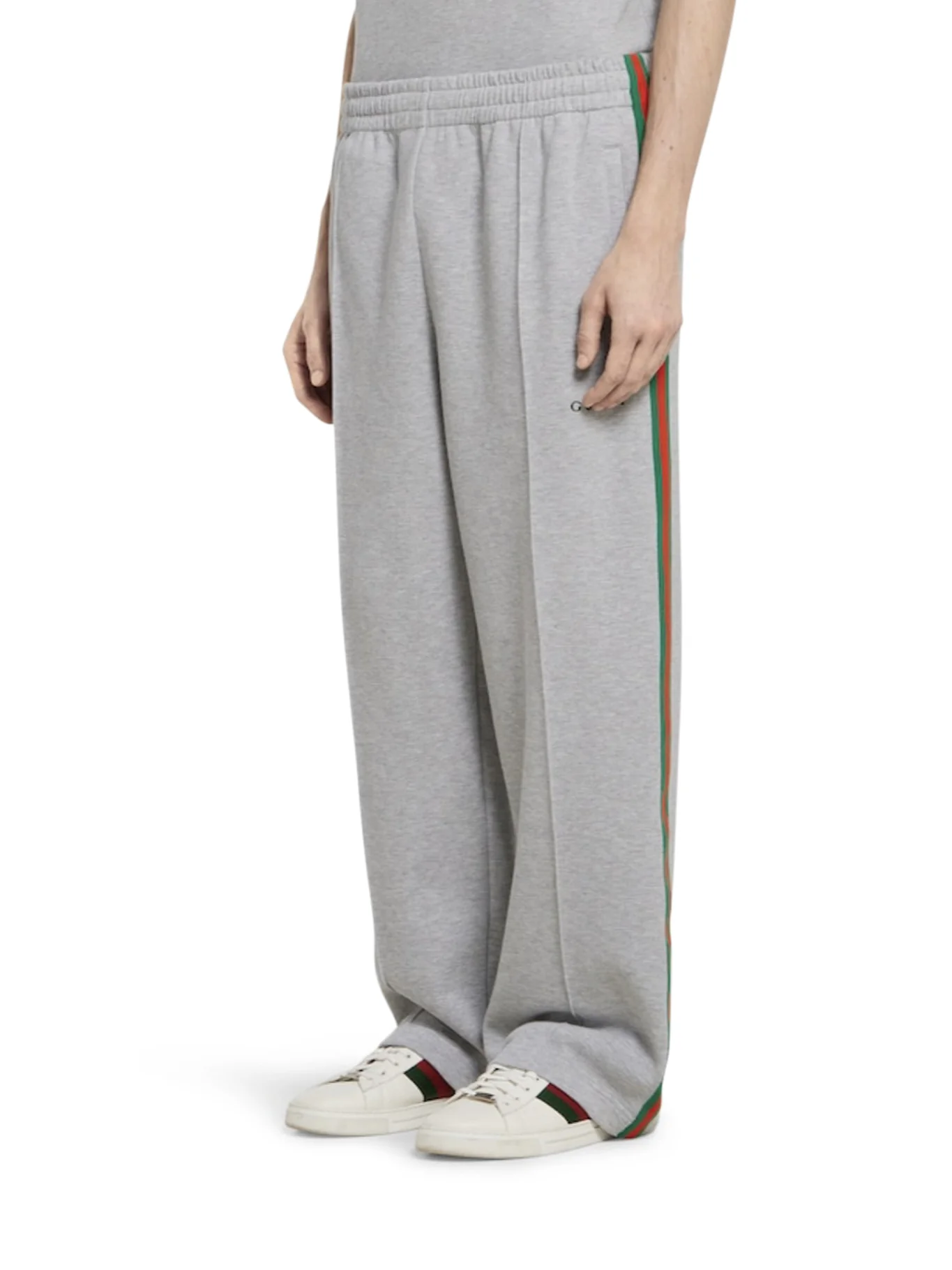 DOUBLE-LAYERED COTTON PIQUET SPORTS TROUSERS - Image 3