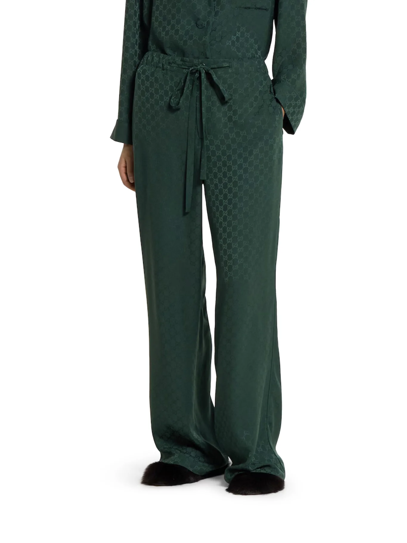 GG JACQUARD SILK JOGGING PANTS - Image 3