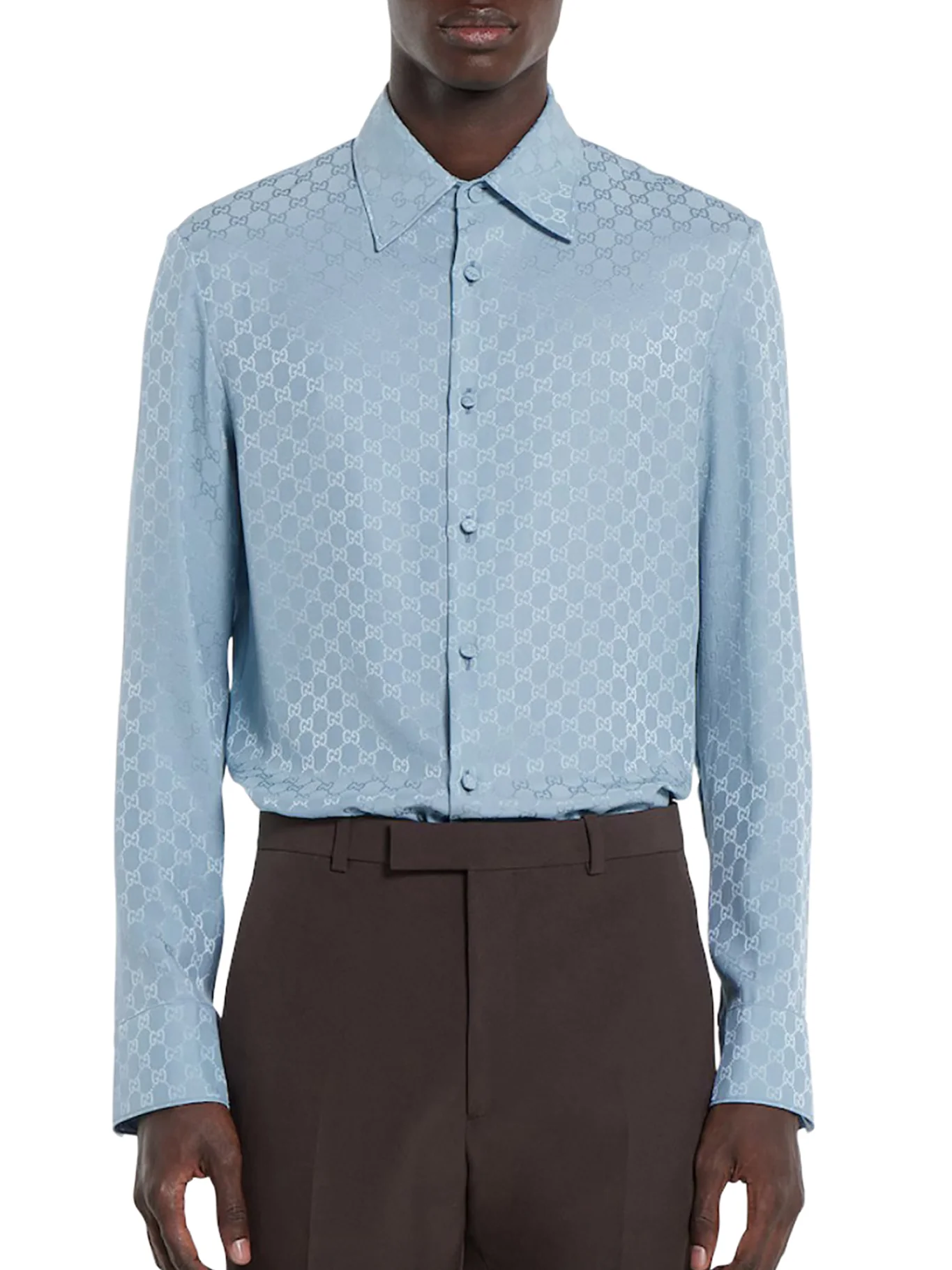 GG JACQUARD SILK SHIRT - Image 2