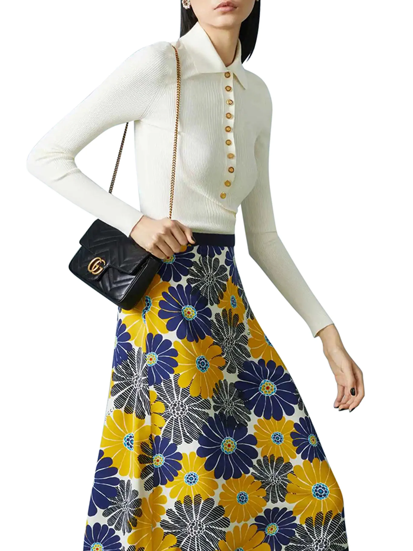 GG MARMONT MINI WALLET WITH CHAIN AND CARD HOLDER - Image 2