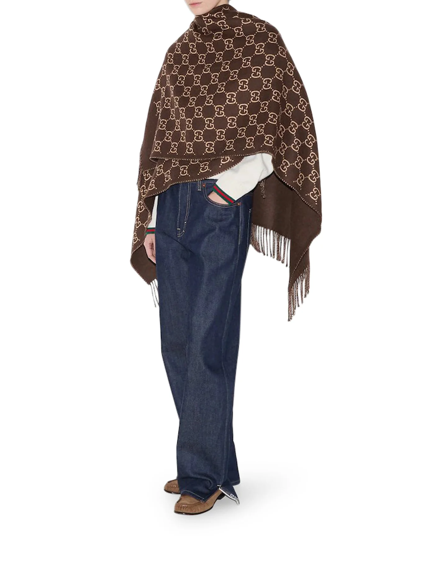GG WOOL JACQUARD CAPE - Image 2