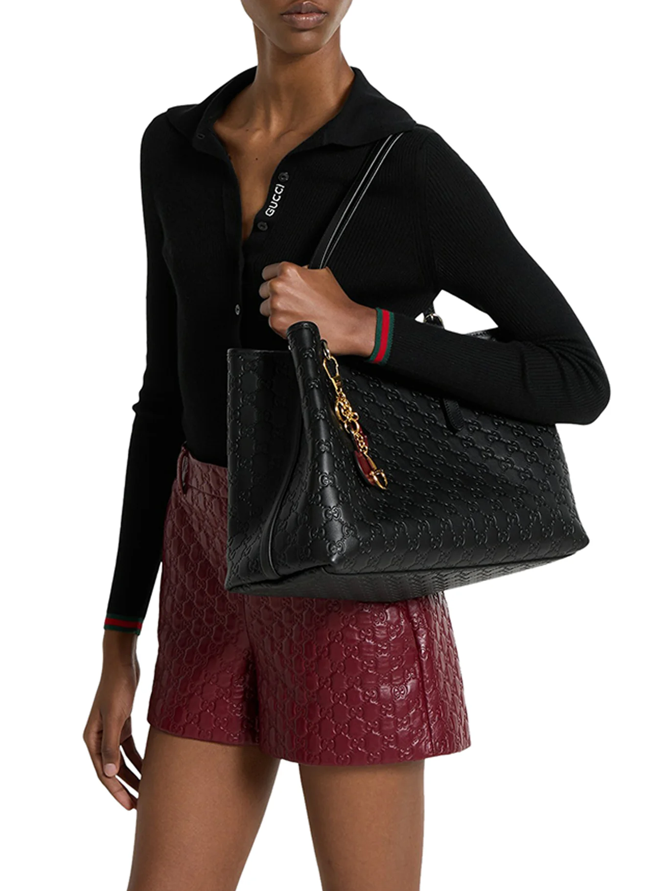 LARGE GG EMBLEM SHOPPING BAG - Image 2