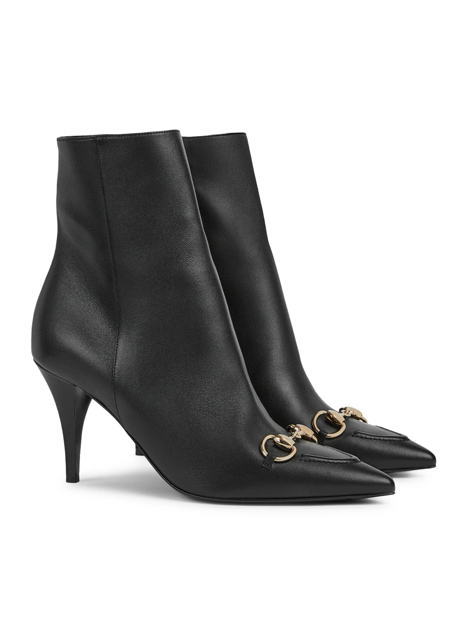 LEATHER ANKLE BOOTS WITH HORSEPIECE - Image 3