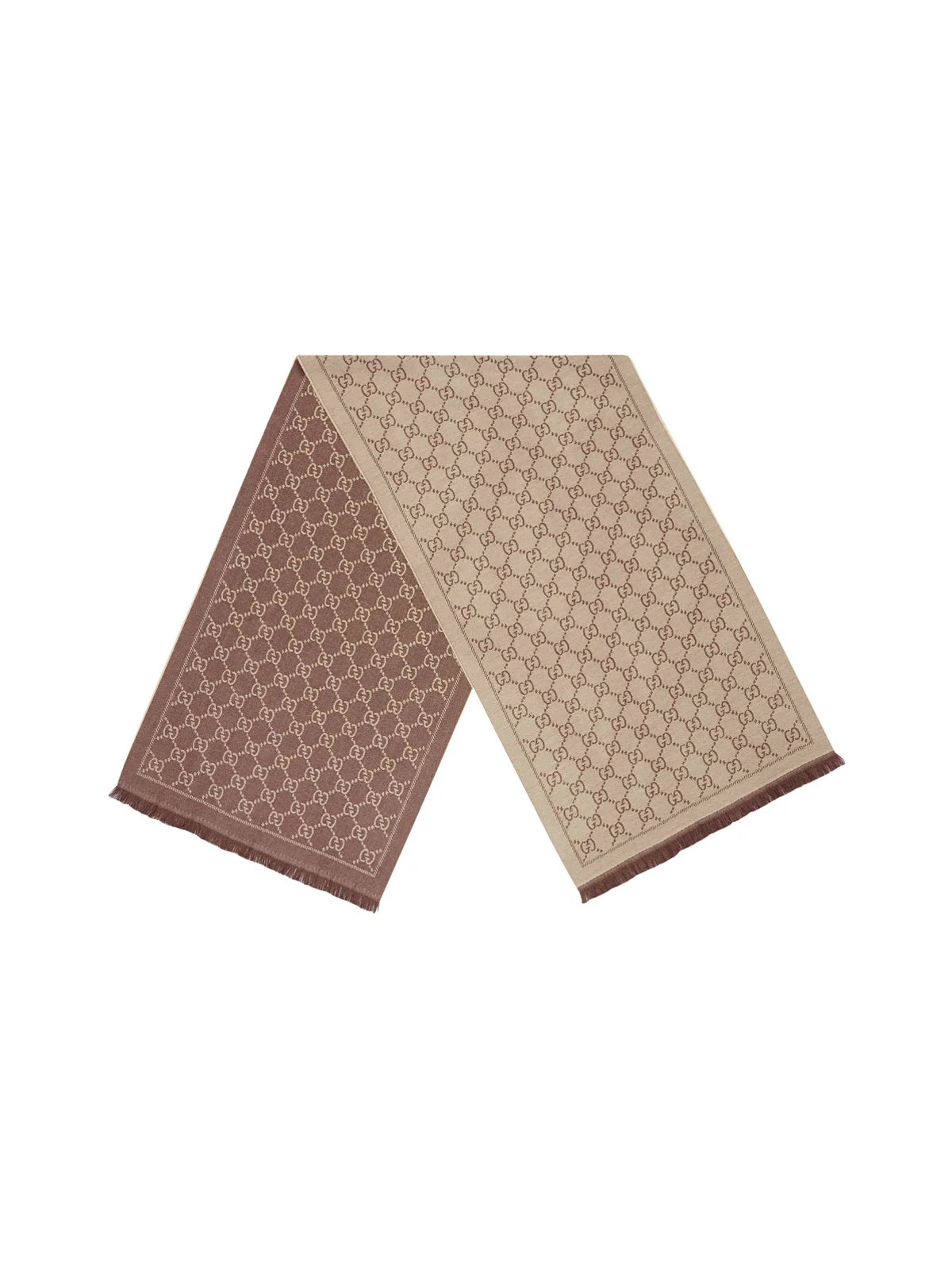 KNITTED SCARF WITH GG JACQUARD PATTERN - Image 2
