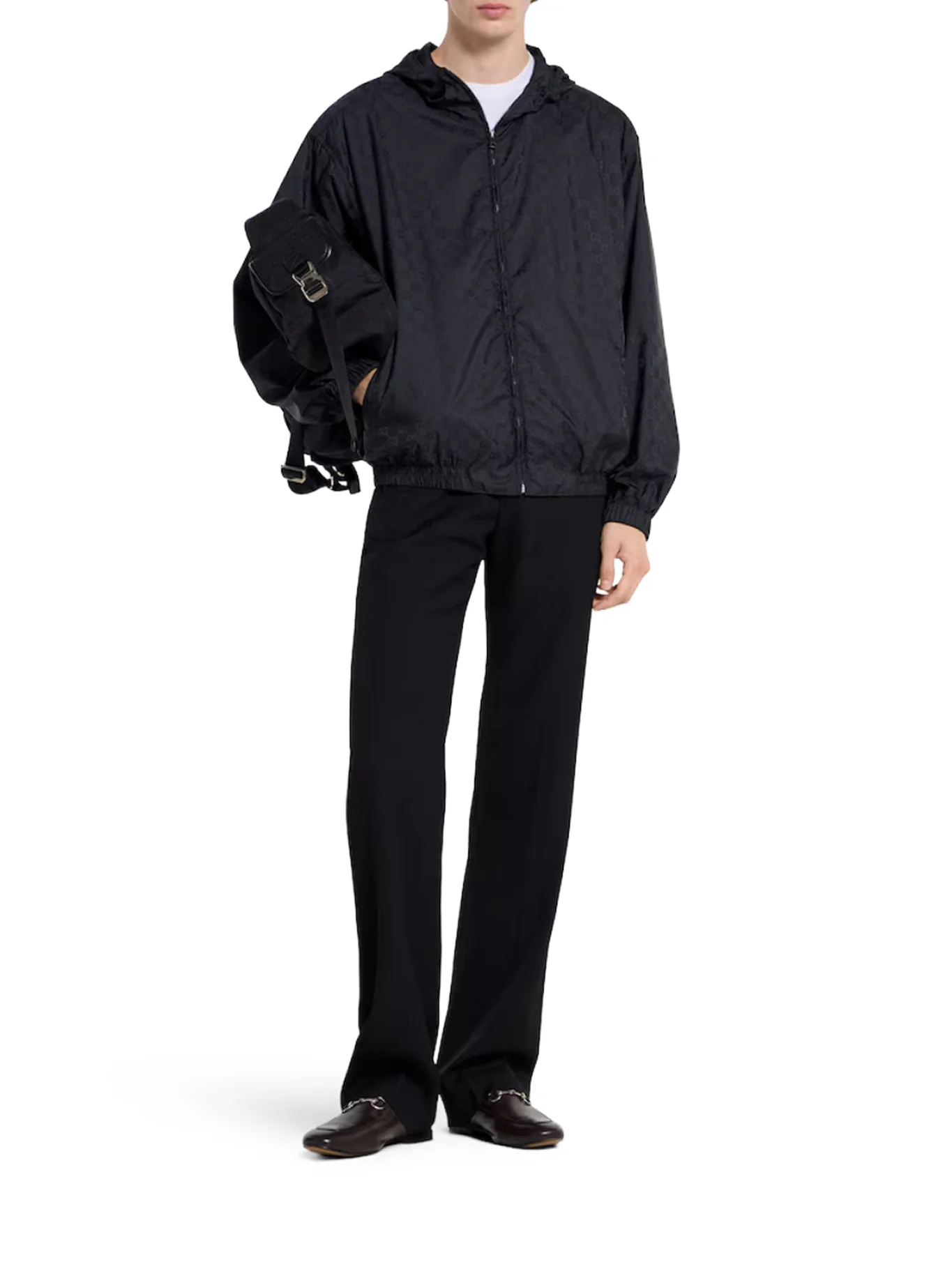 NYLON JACKET WITH ALLOVER GG LOGO - Image 2