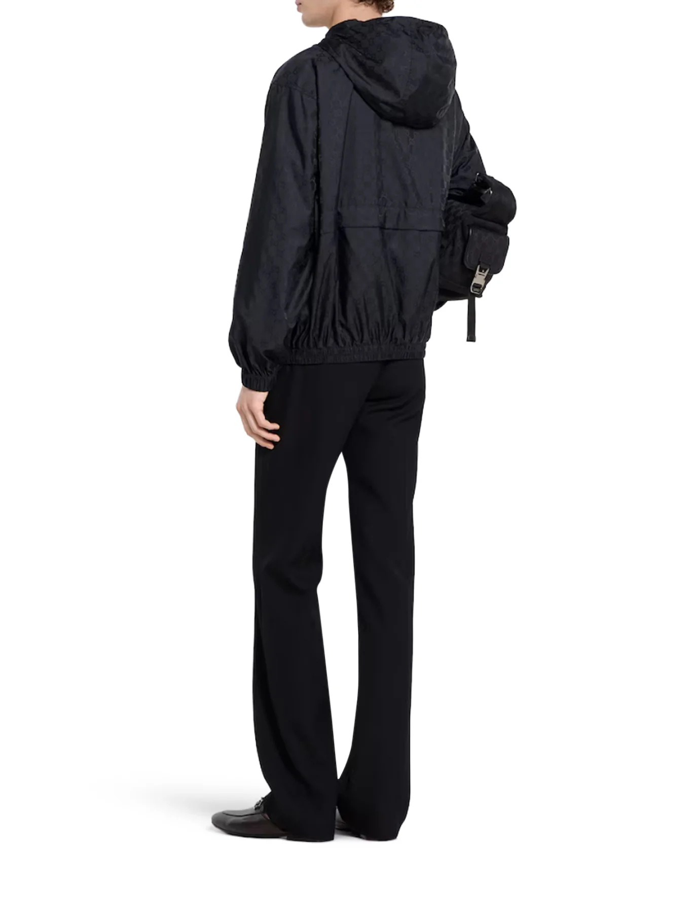 NYLON JACKET WITH ALLOVER GG LOGO - Image 3
