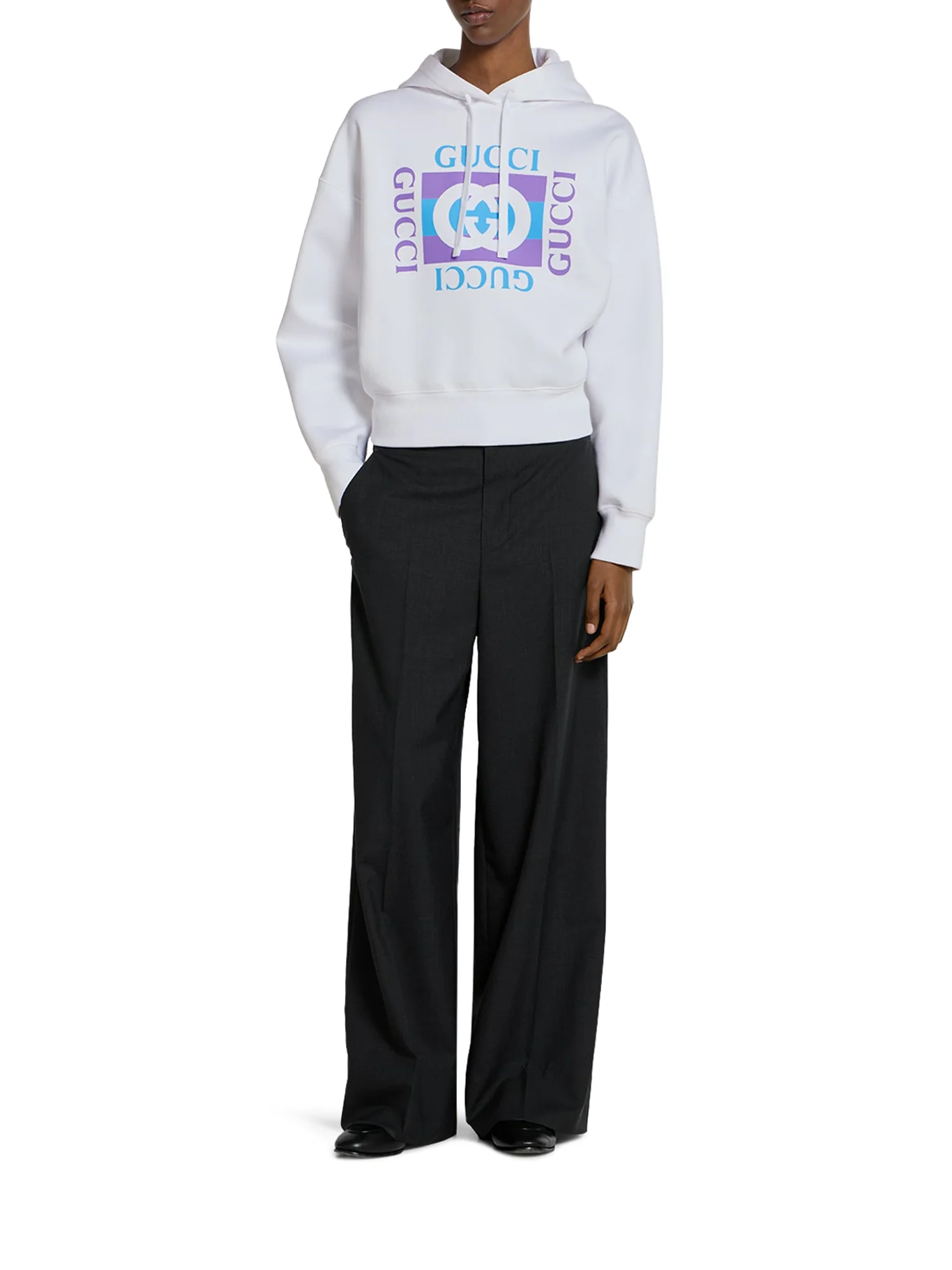 PRINTED COTTON HOODIE - Image 2
