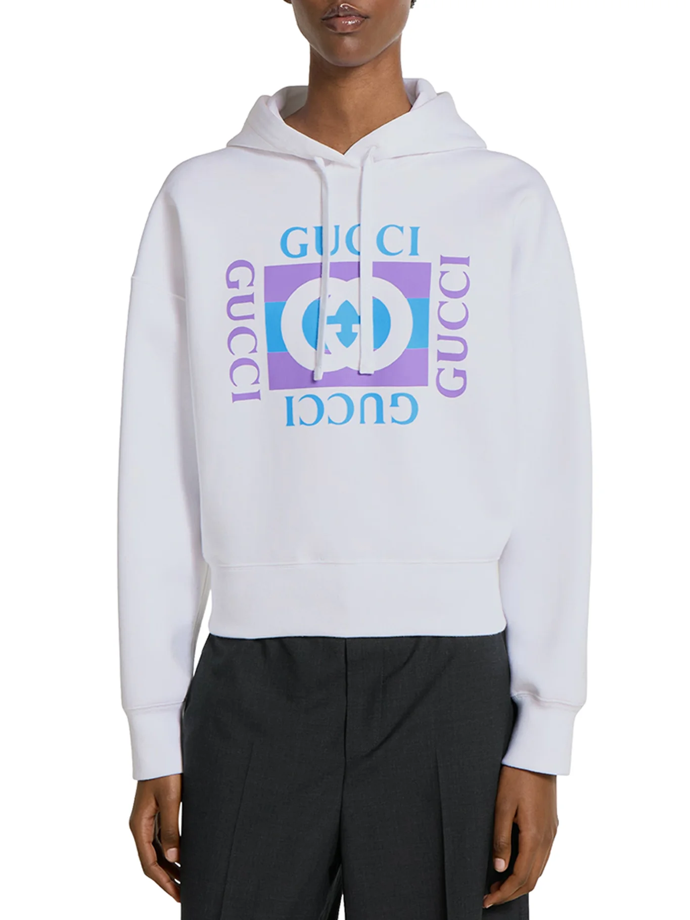 PRINTED COTTON HOODIE - Image 3