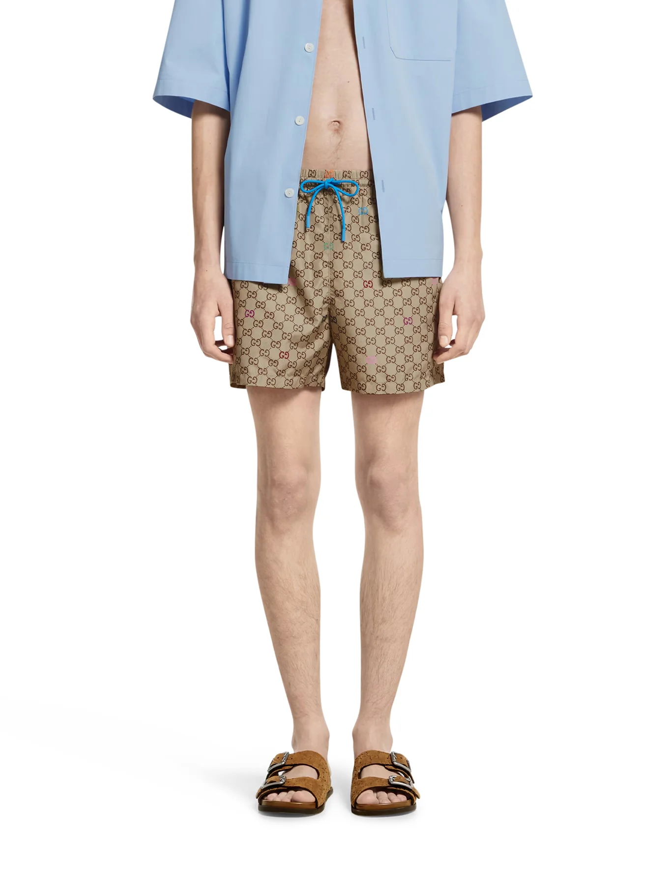 PRINTED TECHNICAL POPLIN SWIMSUIT - Image 3