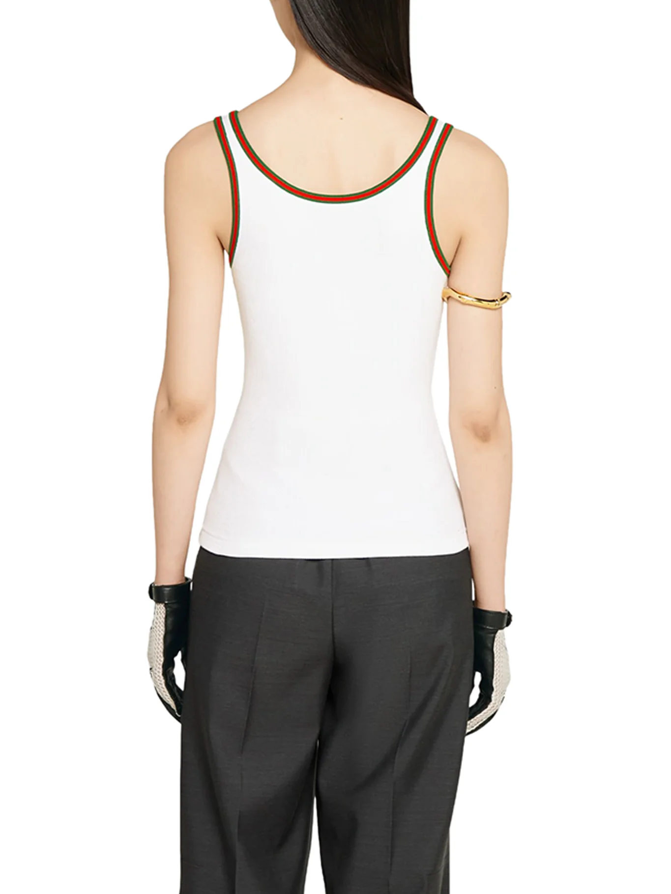 RIBBED COTTON TANK TOP WITH WEB - Image 3