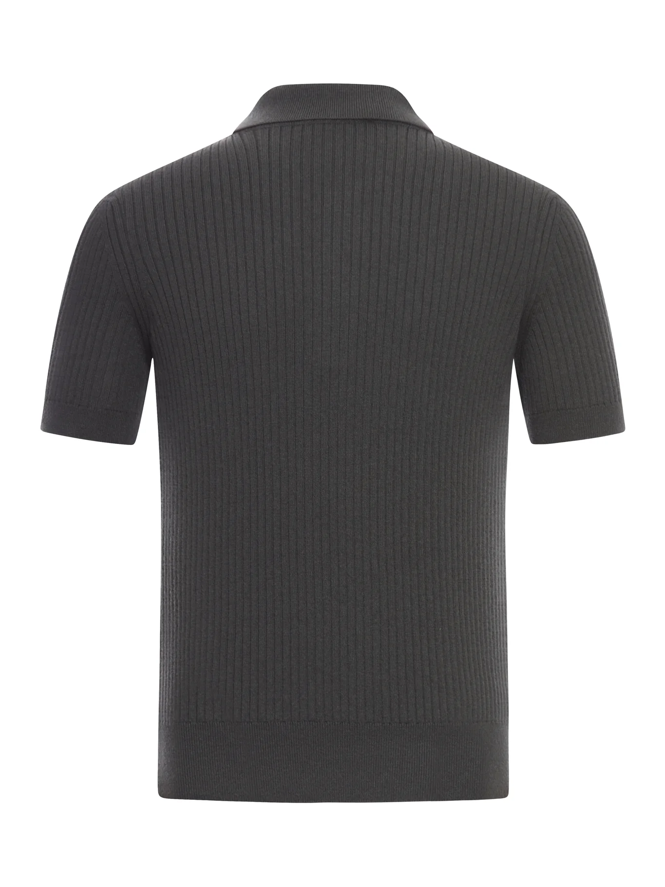 RIBBED WOOL AND CASHMERE POLO SHIRT - Image 2