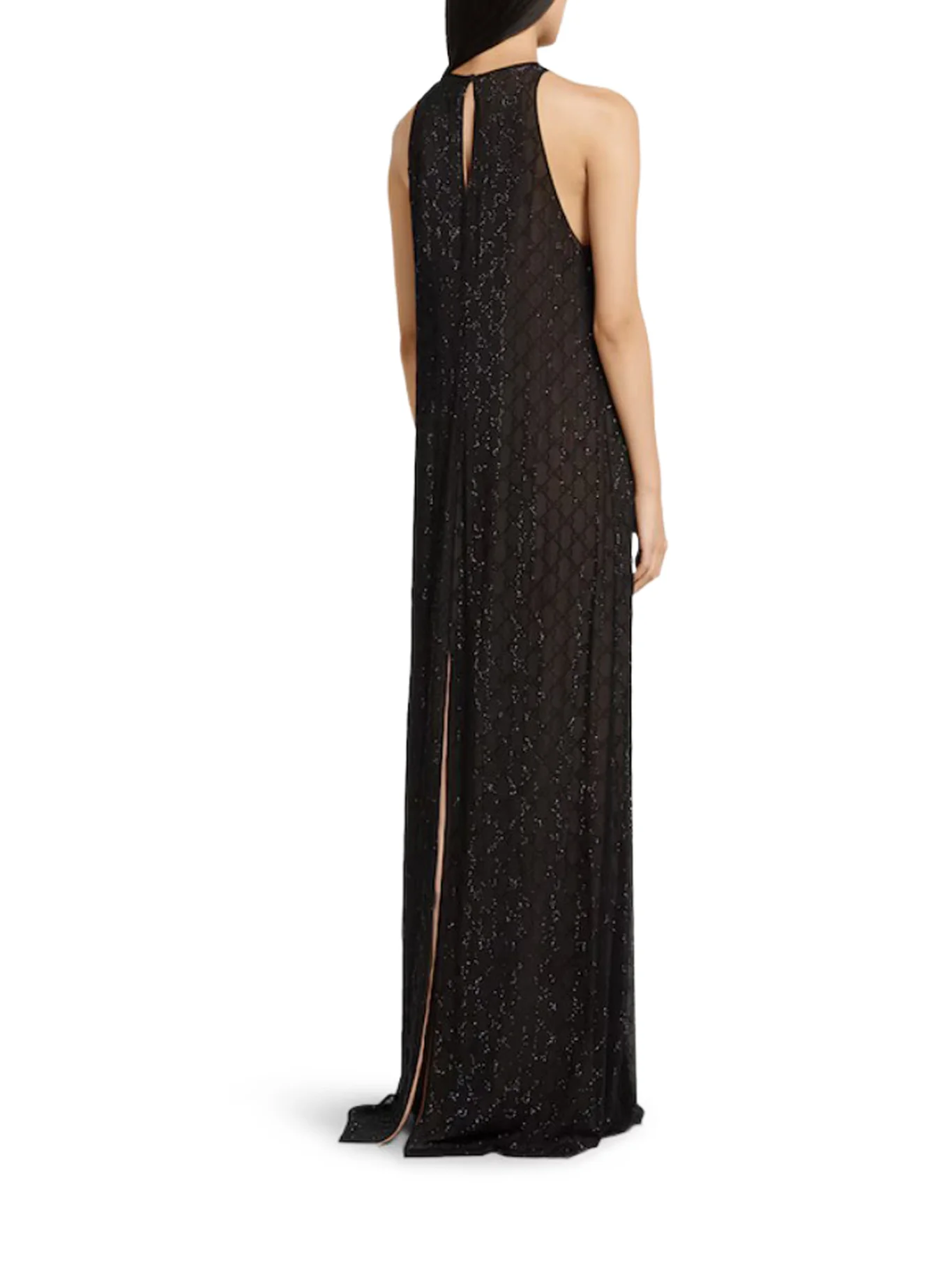 SILK GEORGETTE DRESS WITH "GG" MONOGRAM - Image 3