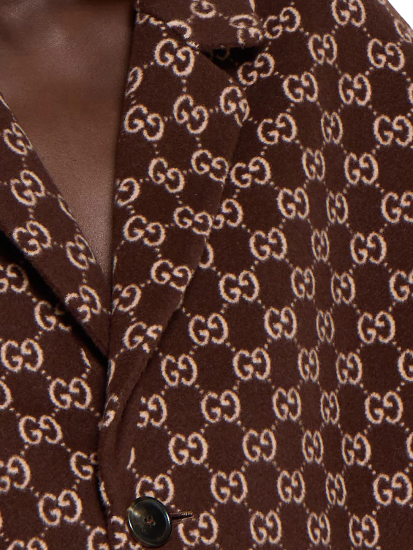 SINGLE-BREASTED COAT WITH "GG" MONOGRAM - Image 5