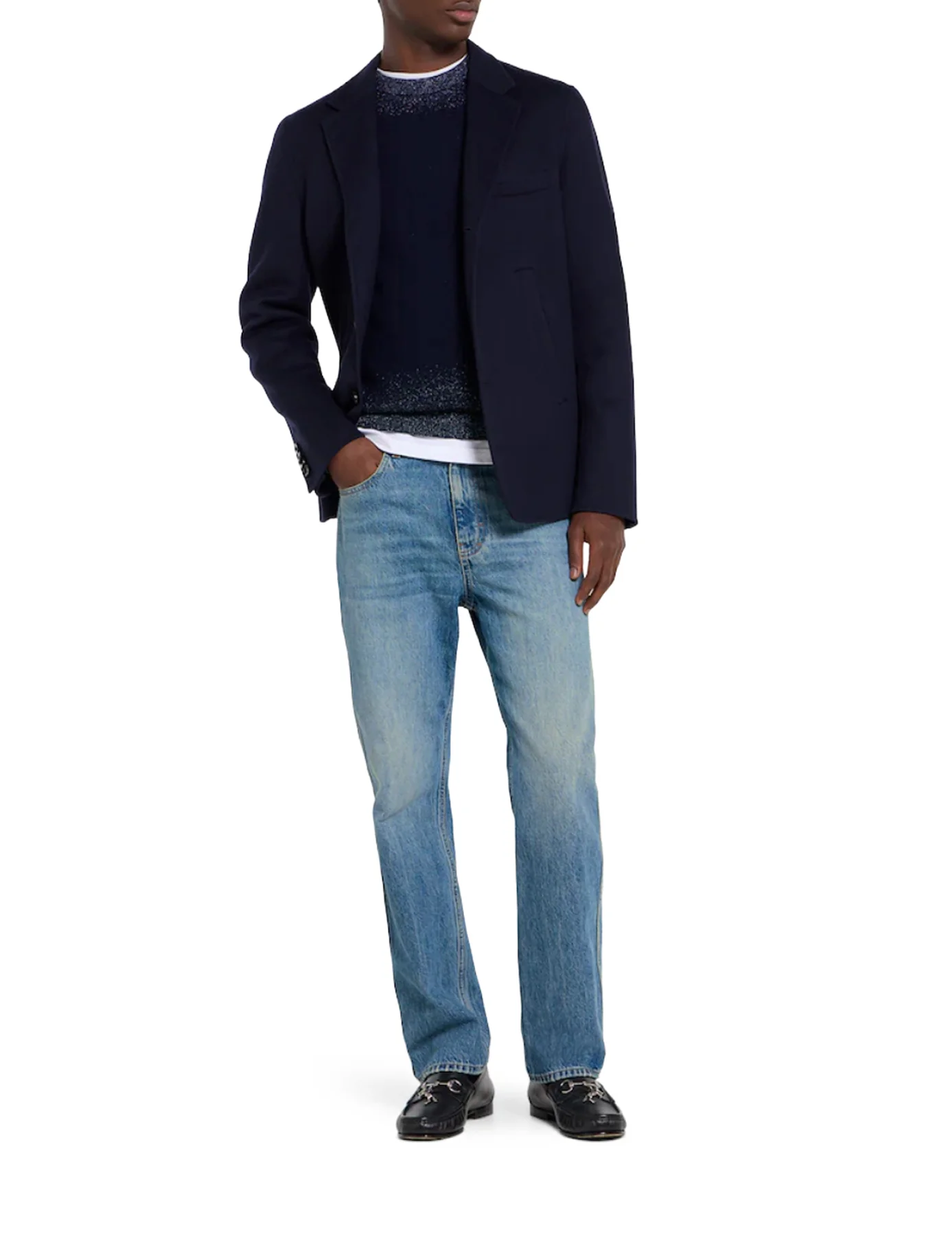 SLIM-FIT COTTON DENIM TROUSERS - Image 2