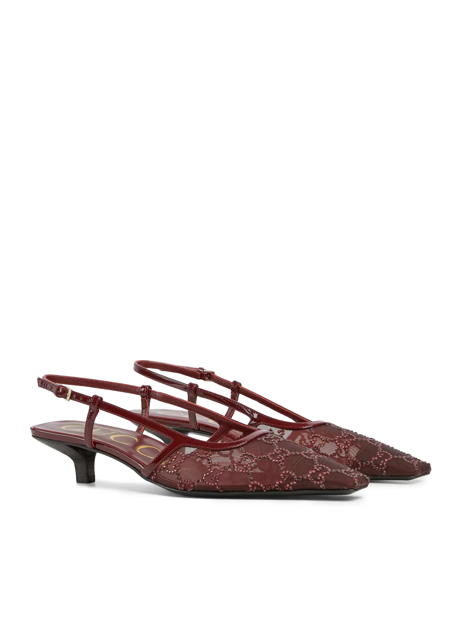 SLINGBACK PUMPS WITH GG CRYSTALS - Image 3