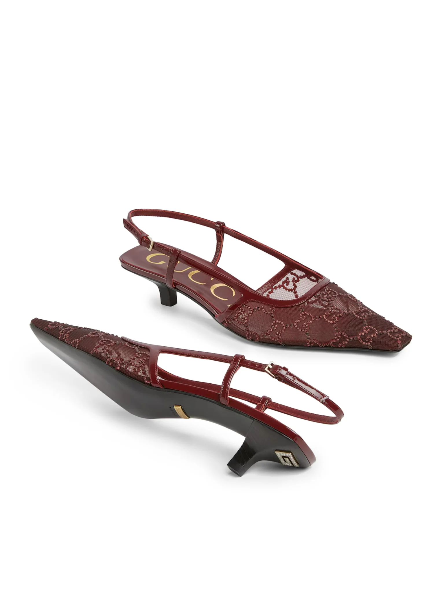 SLINGBACK PUMPS WITH GG CRYSTALS - Image 5