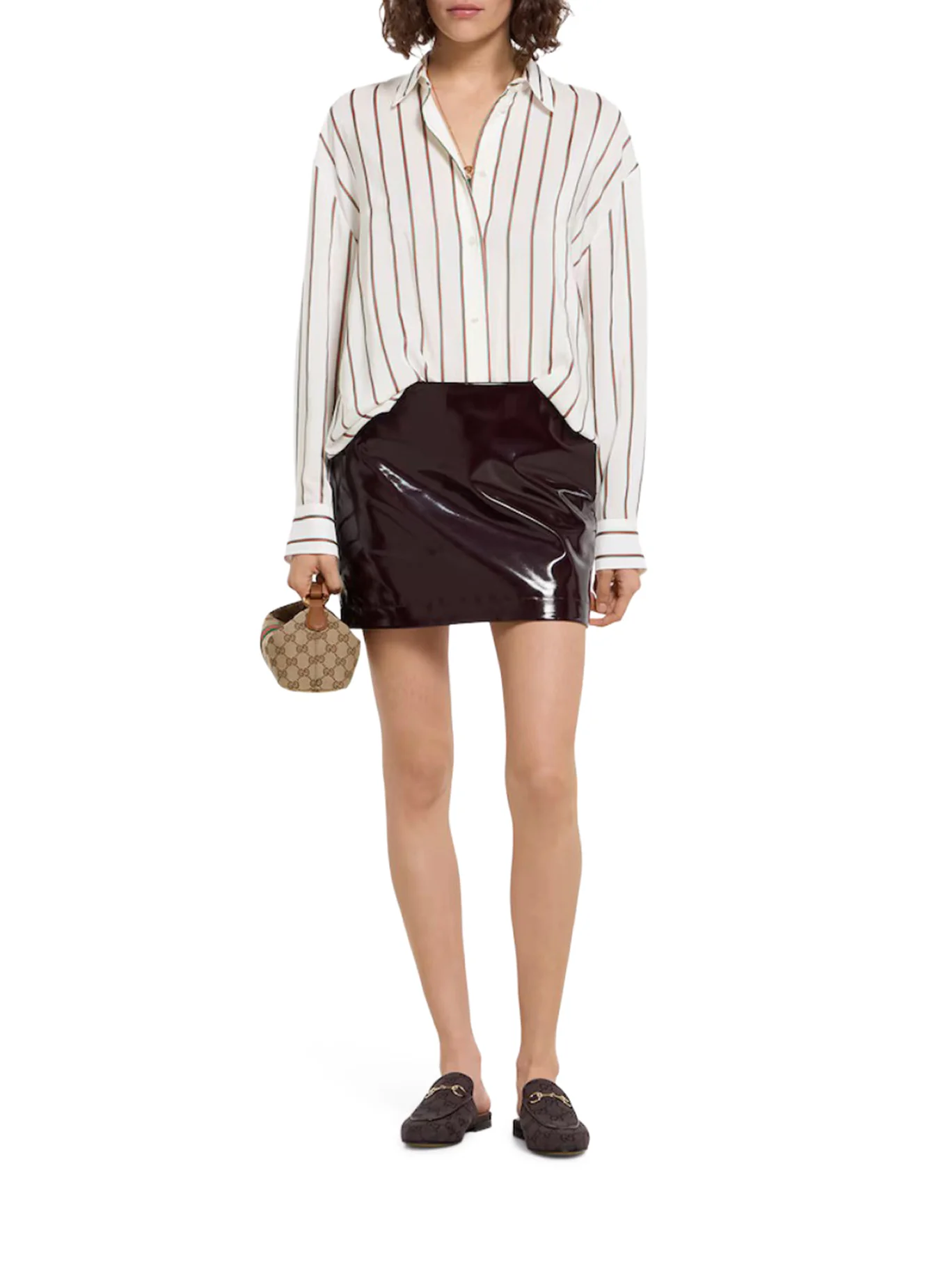 VERTICAL STRIPED SILK SHIRT - Image 2