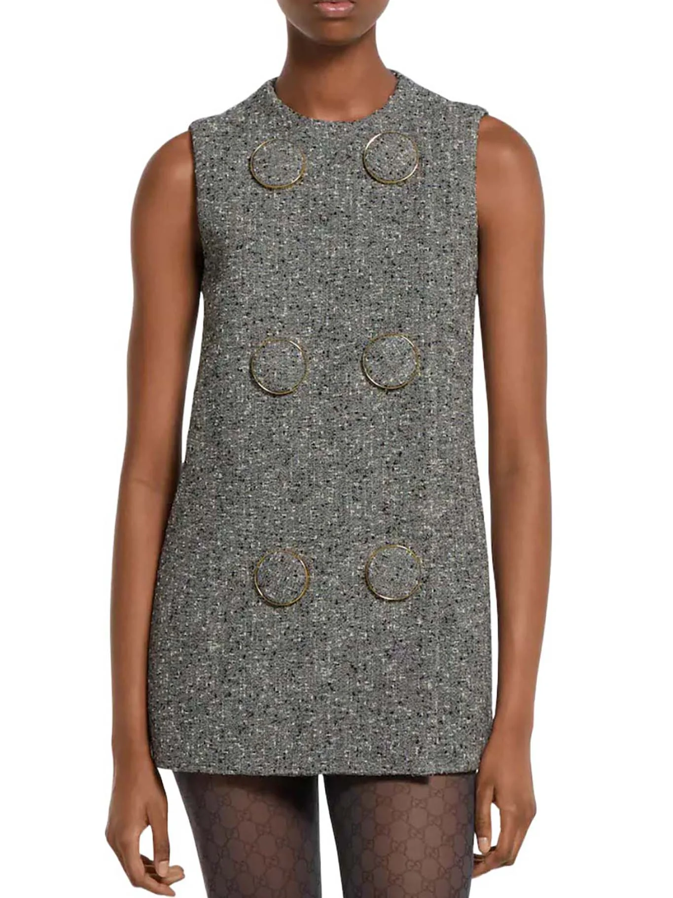WOOL DRESS WITH OVERSIZED BUTTONS - Image 3