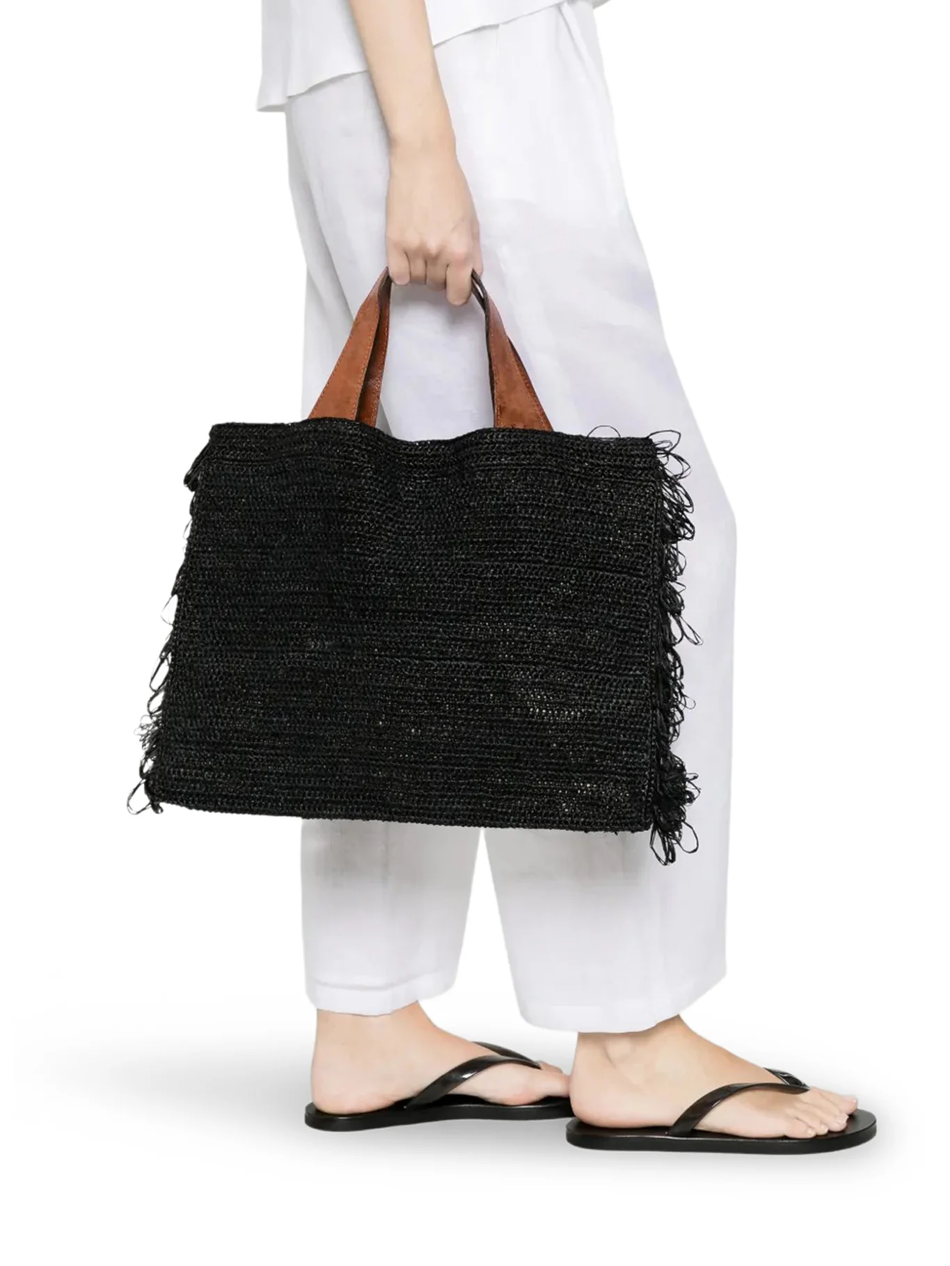 ONJA RAFFIA BAG WITH FRINGES - Image 2
