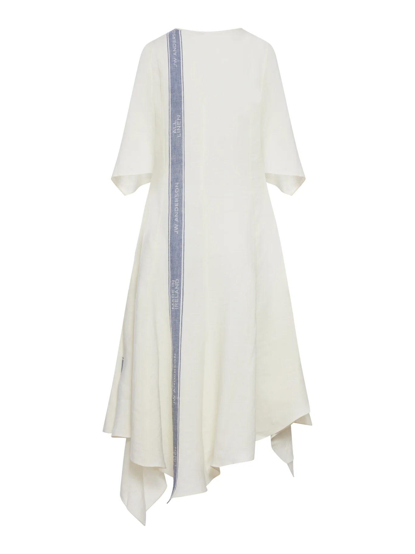 LINEN MIDI DRESS WITH LOGO INSERTS - Image 2