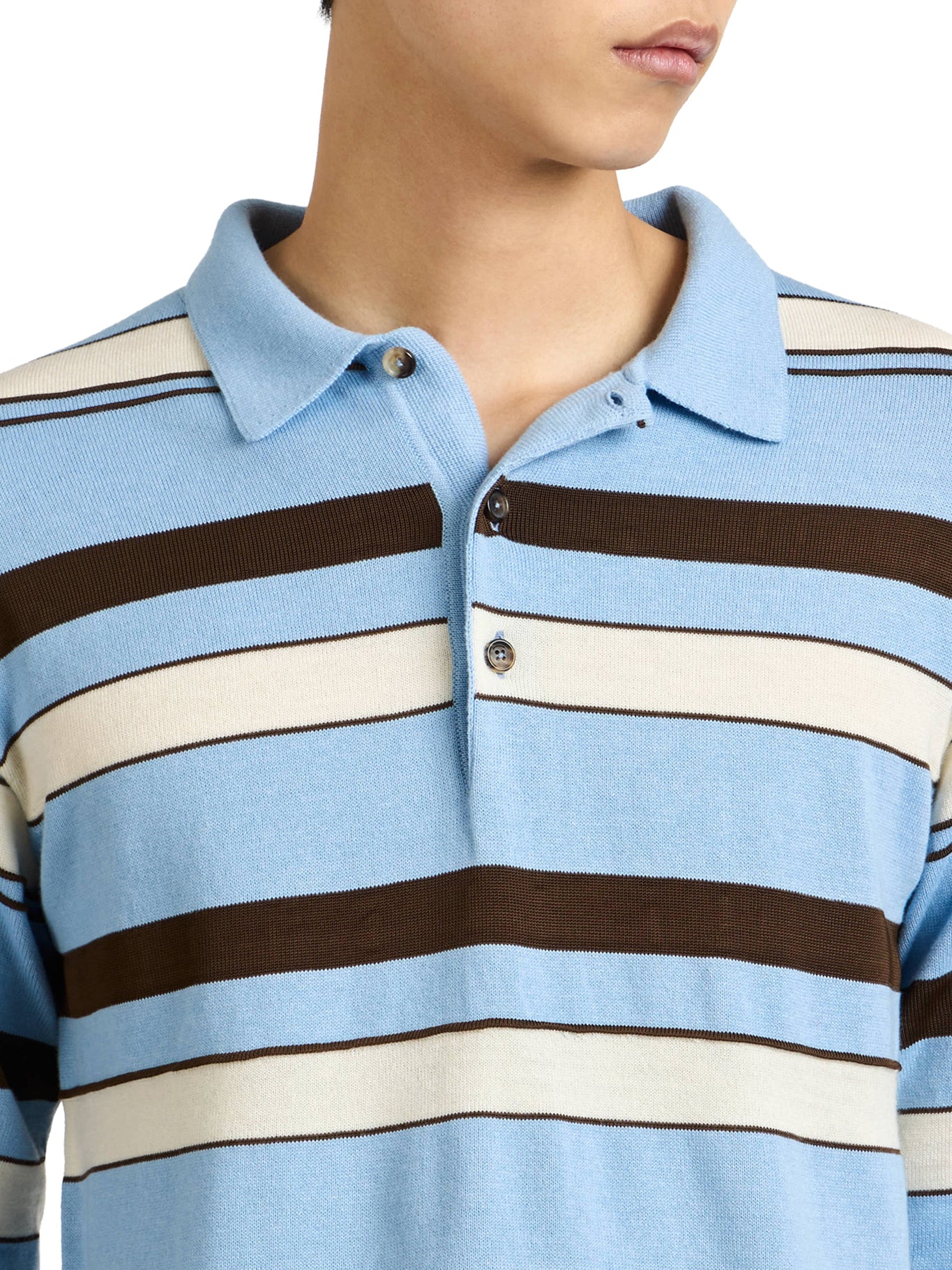 STRIPED KNITTED RUGBY POLO - Image 5