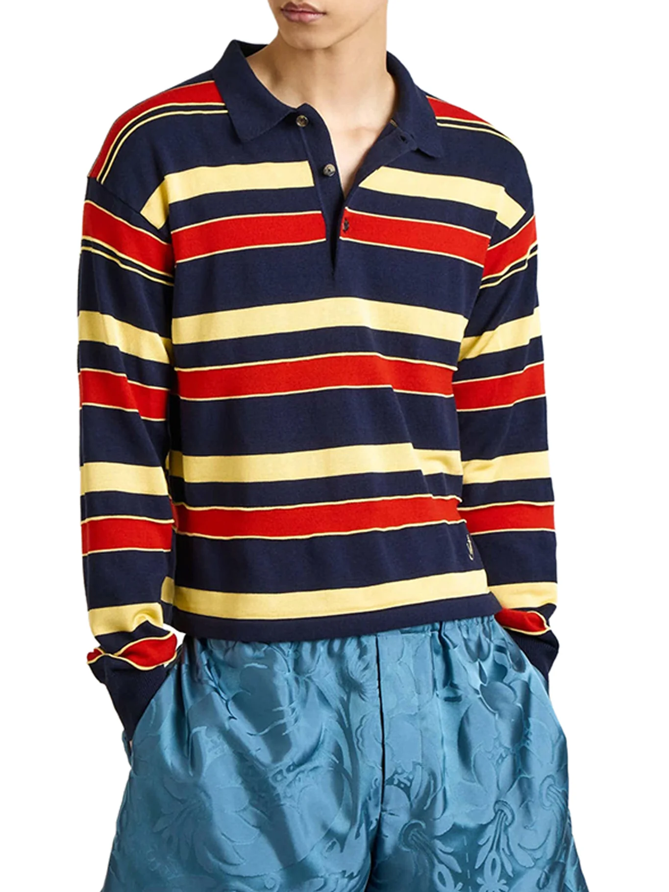 STRIPED KNITTED RUGBY POLO - Image 3